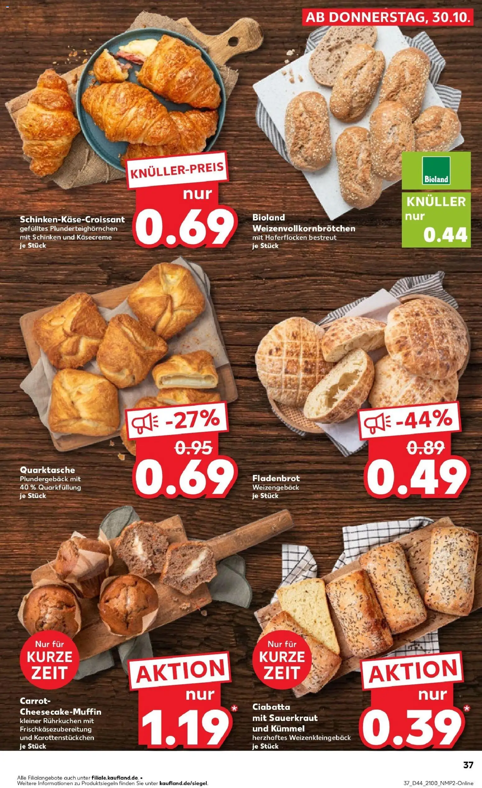 Kaufland prospekt Schrobenhausen	 – gültig ab 30.10.2025 | Seite: 45 | Produkte: Quark, Croissant, Schinken
