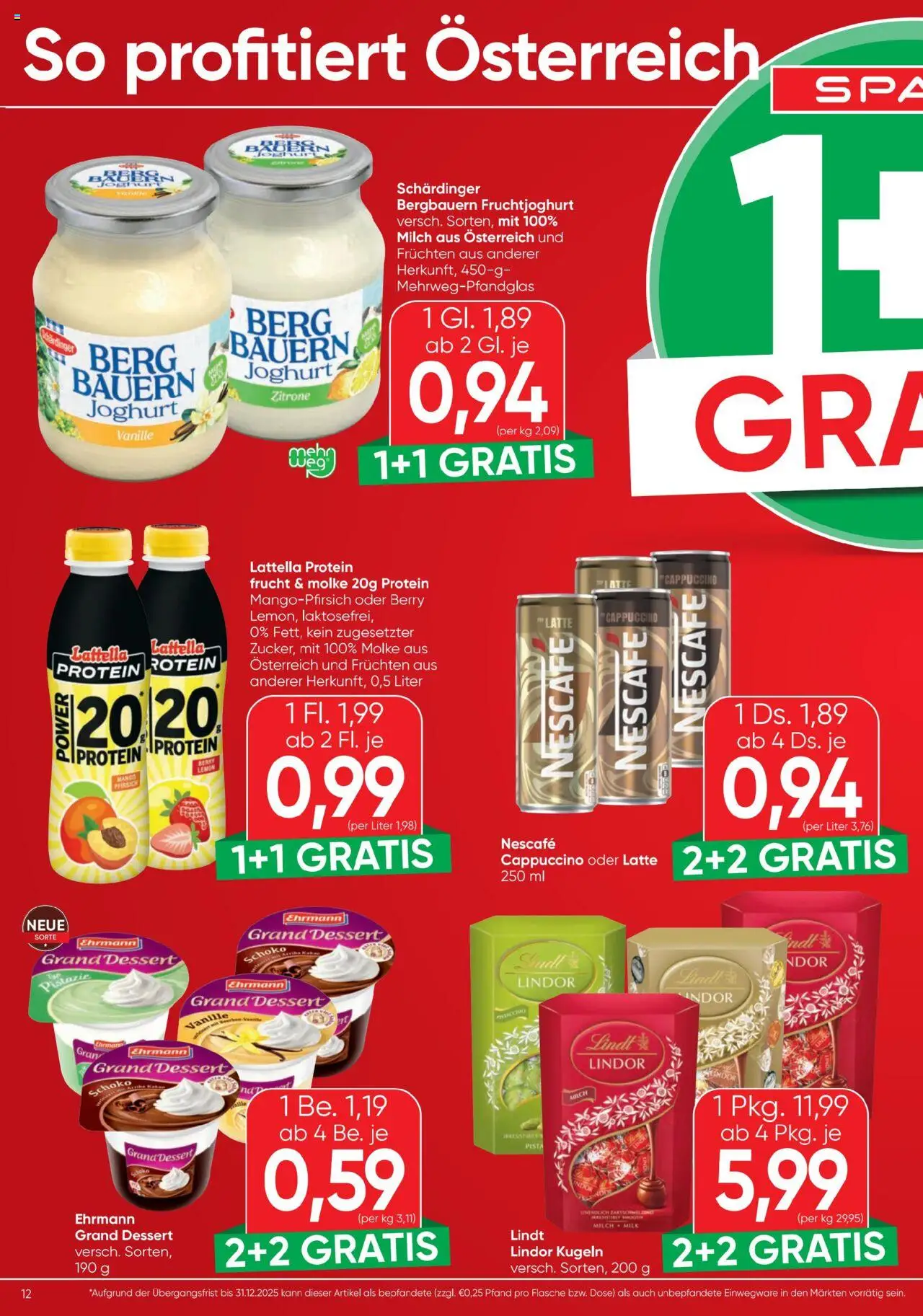 Spar Flugblatt gültig ab 03.07.2025 | Seite: 12 | Produkte: Rizsliszt, Zitrone, Milch, Joghurt