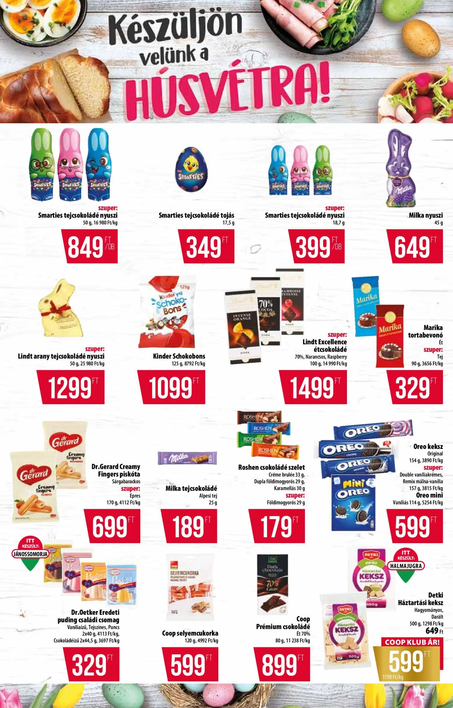 COOP akciós ujság - amely érvényes a következő dátumtól: 12.03.2026 | Oldal: 8 | Termékek: Puding, Háztartási keksz, Étcsokoládé, Tejcsokoládé