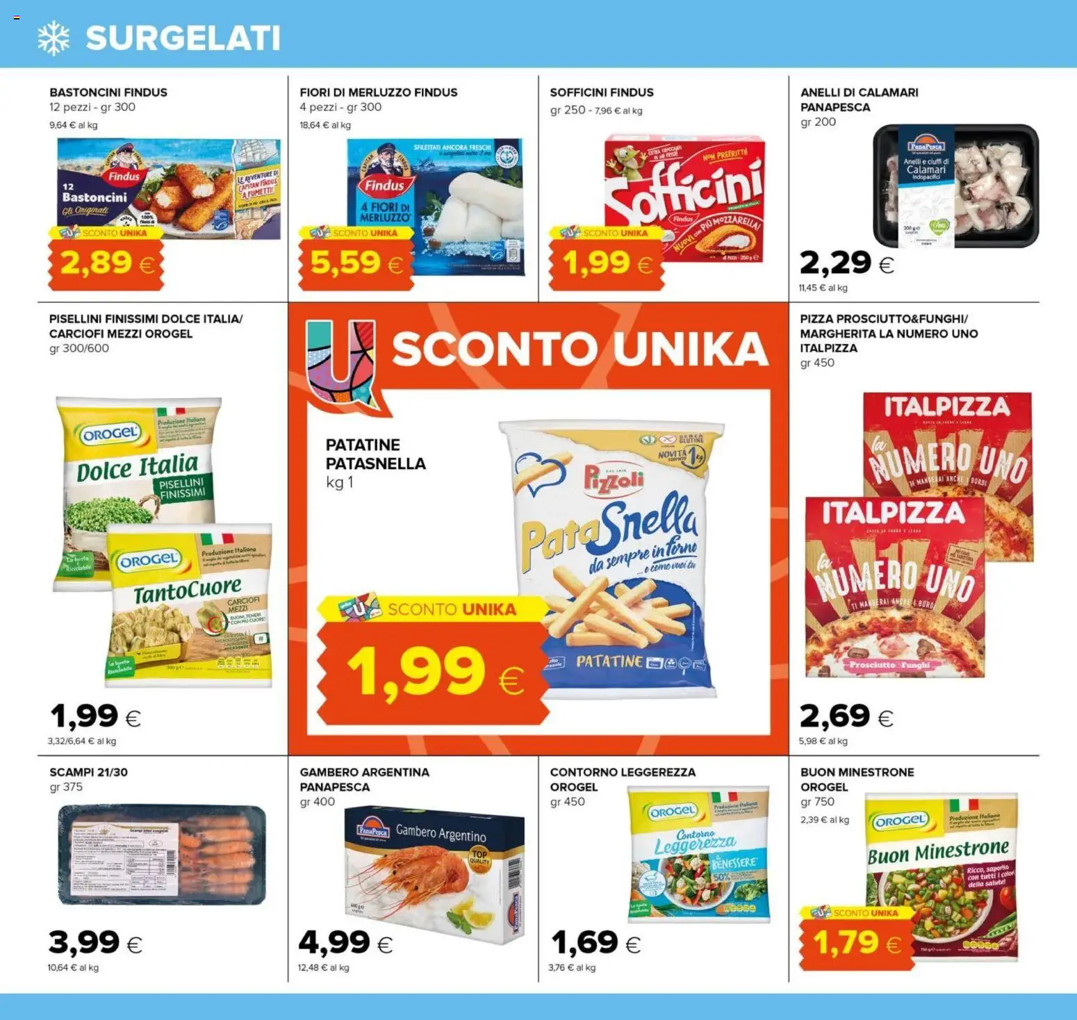 Volantino Oasi del 01.12.2025 | Pagina: 20 | Prodotti: Minestrone, Pizza, Patatine, Mozzarella