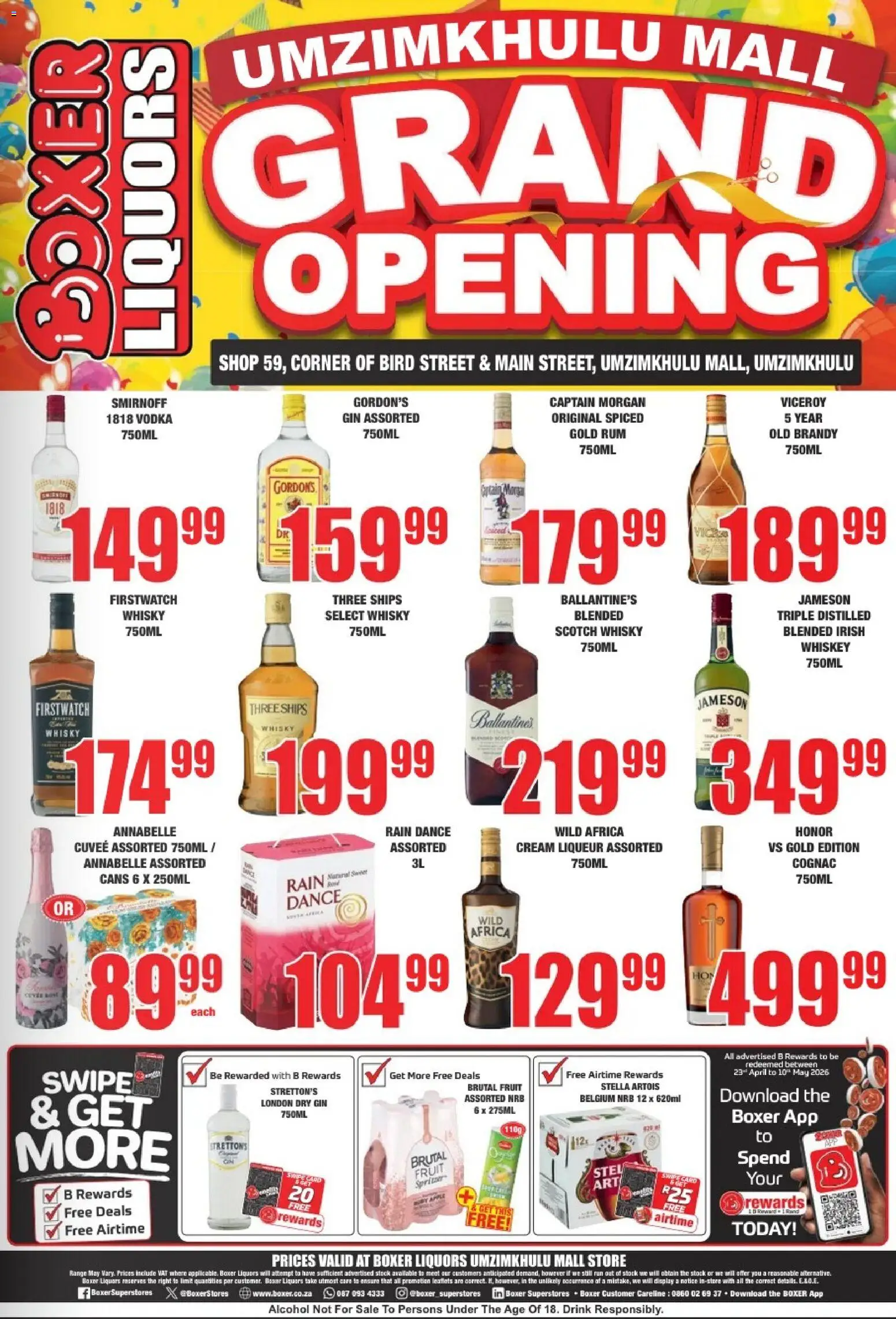 New Boxer catalogue – valid from 17.04.2026 | Page: 2 | Products: Brandy, Rum, Cream, Ensalada de quino