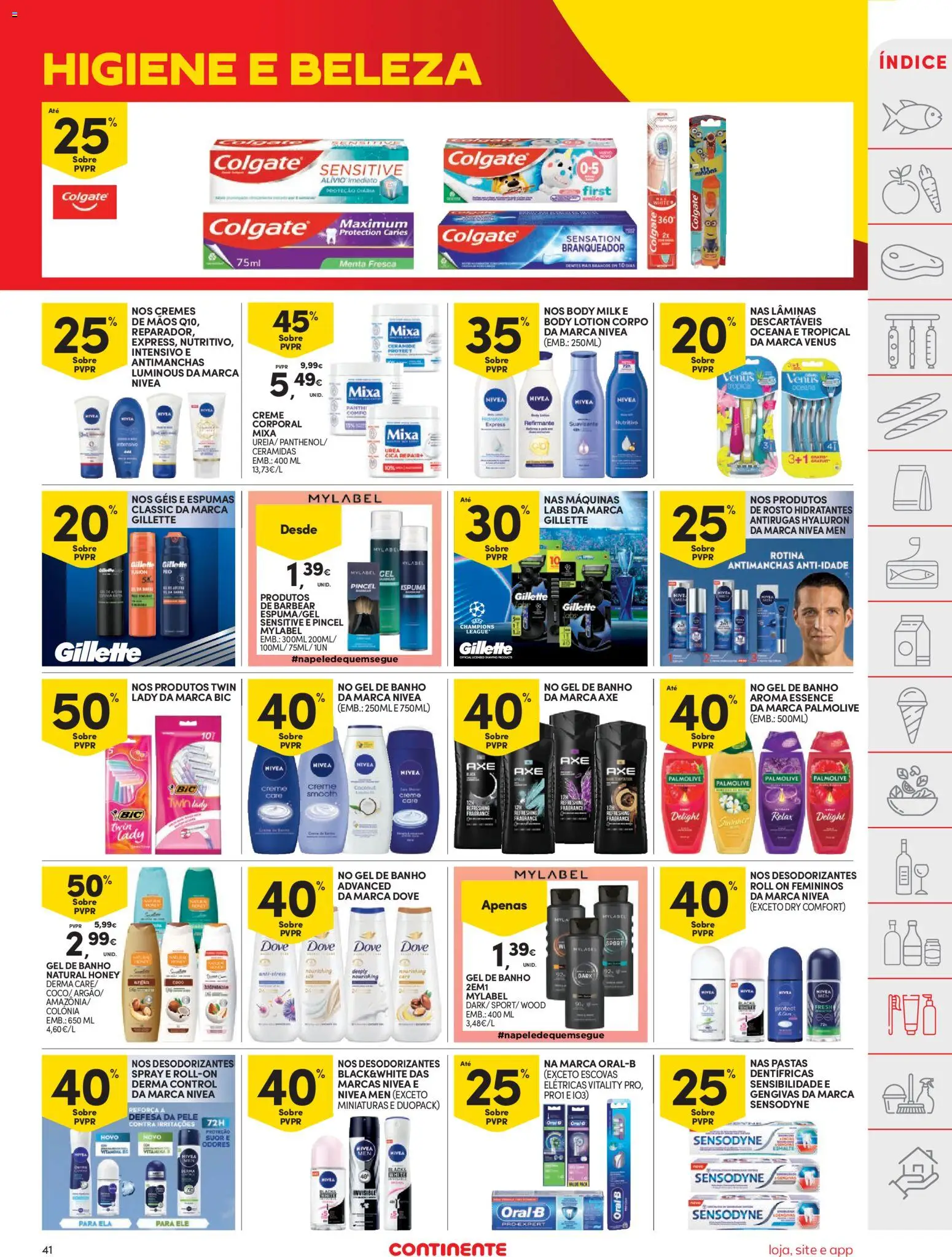 Continente folheto │ válido de 11.11.2025 | Página: 41 | Produtos: Pincel, Creme corporal, Gel de banho, Banho