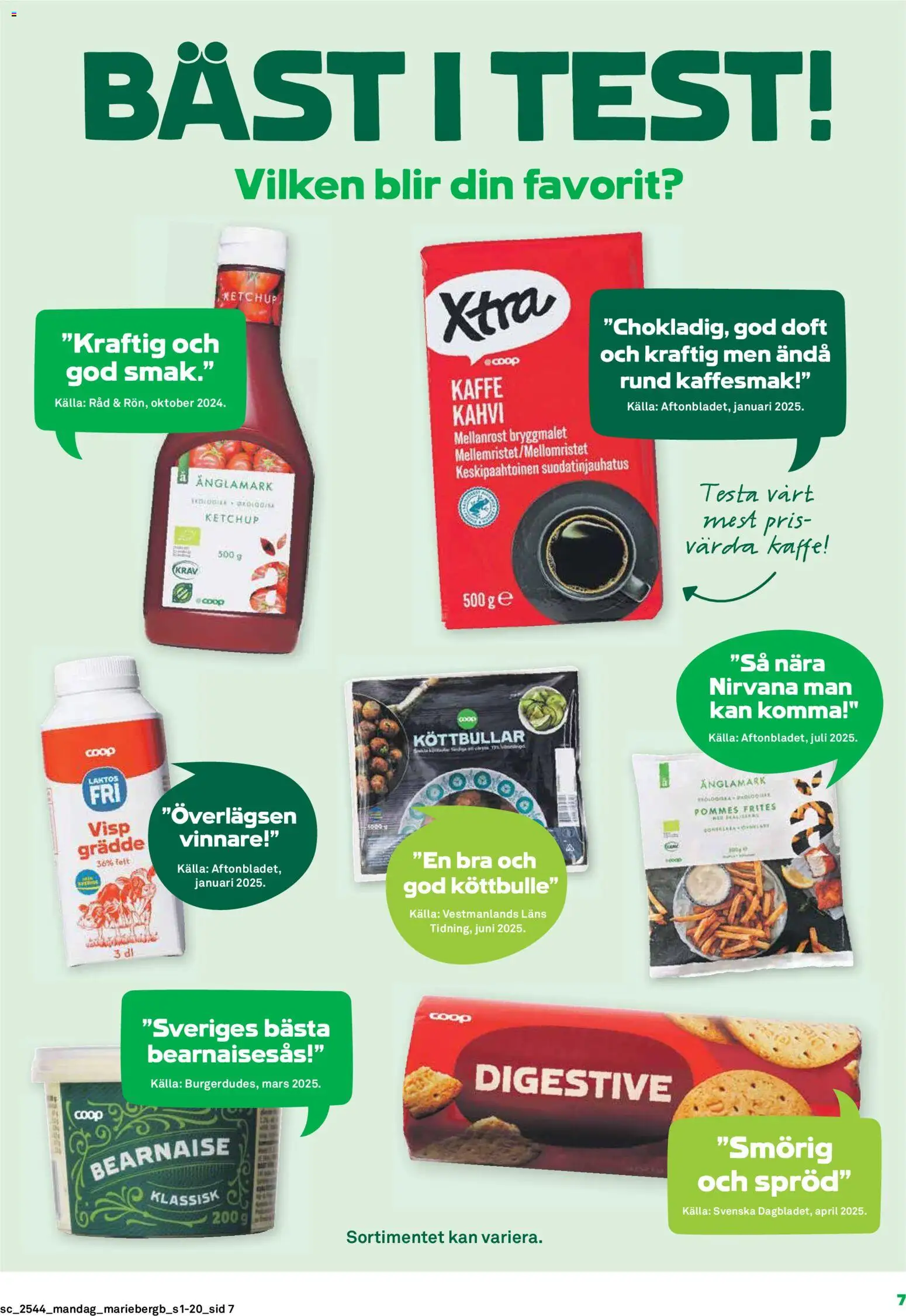 Coop Forum reklamblad aktuell från 27.10.2025 | Sida: 7 | Produkter: Digestive, Kaffe, Ketchup, Grädde