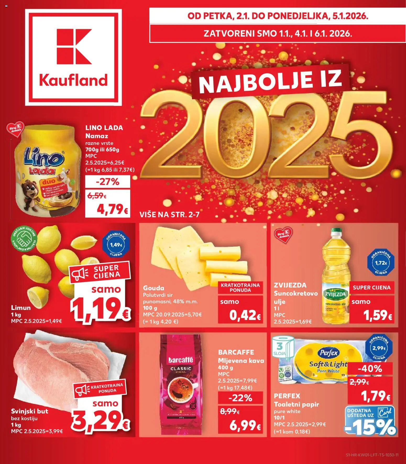 Kaufland katalog | vrijedi od 02.01.2026 | Stranica: 1 | Proizvodi: Ulje, Kava, Limun, Namaz