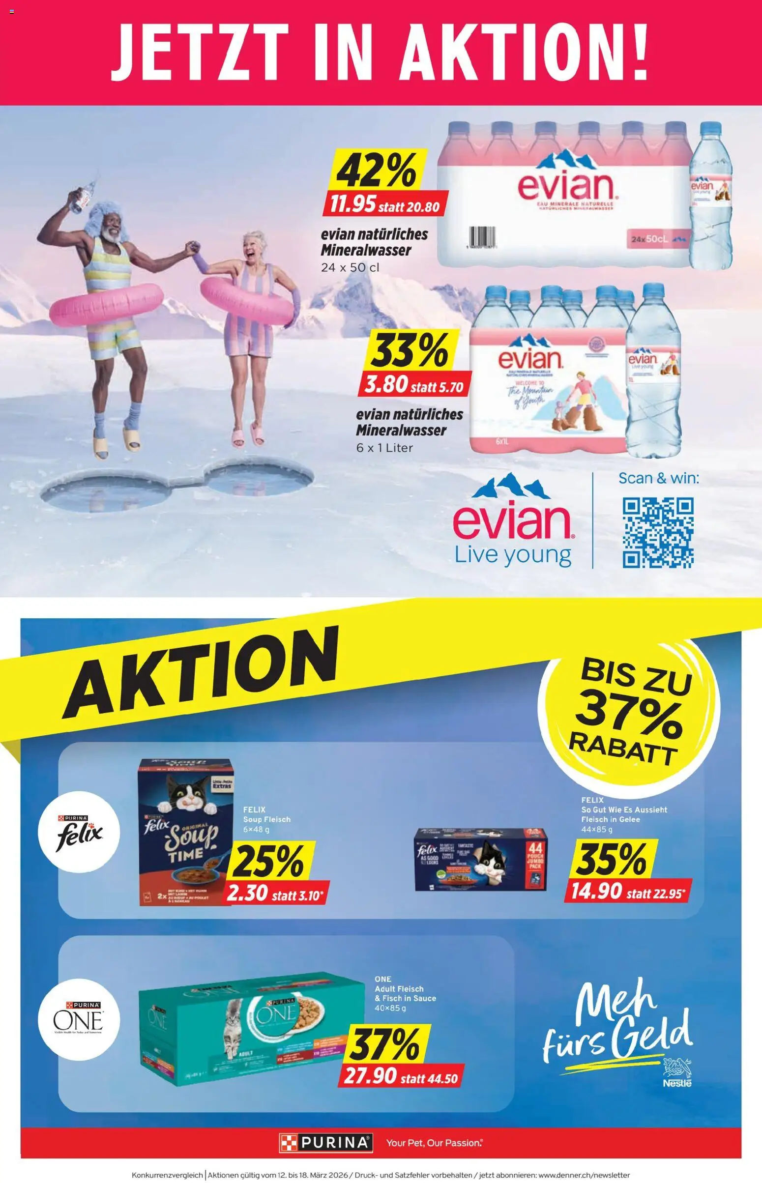 Denner aktionen – gültig ab 12.03.2026 | Seite: 3 | Produkte: Mineralwasser, Fisch