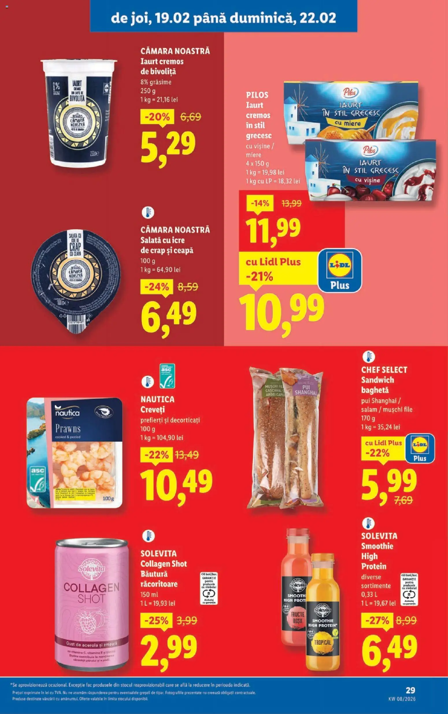 Noul catalog Lidl – valabil de la 16.02.2026 | Pagină: 29 | Produse: Hacıyatmaz Kedi Oyuncağı, Konuşturucu Kuş Yemleri, Iaurt, Salată
