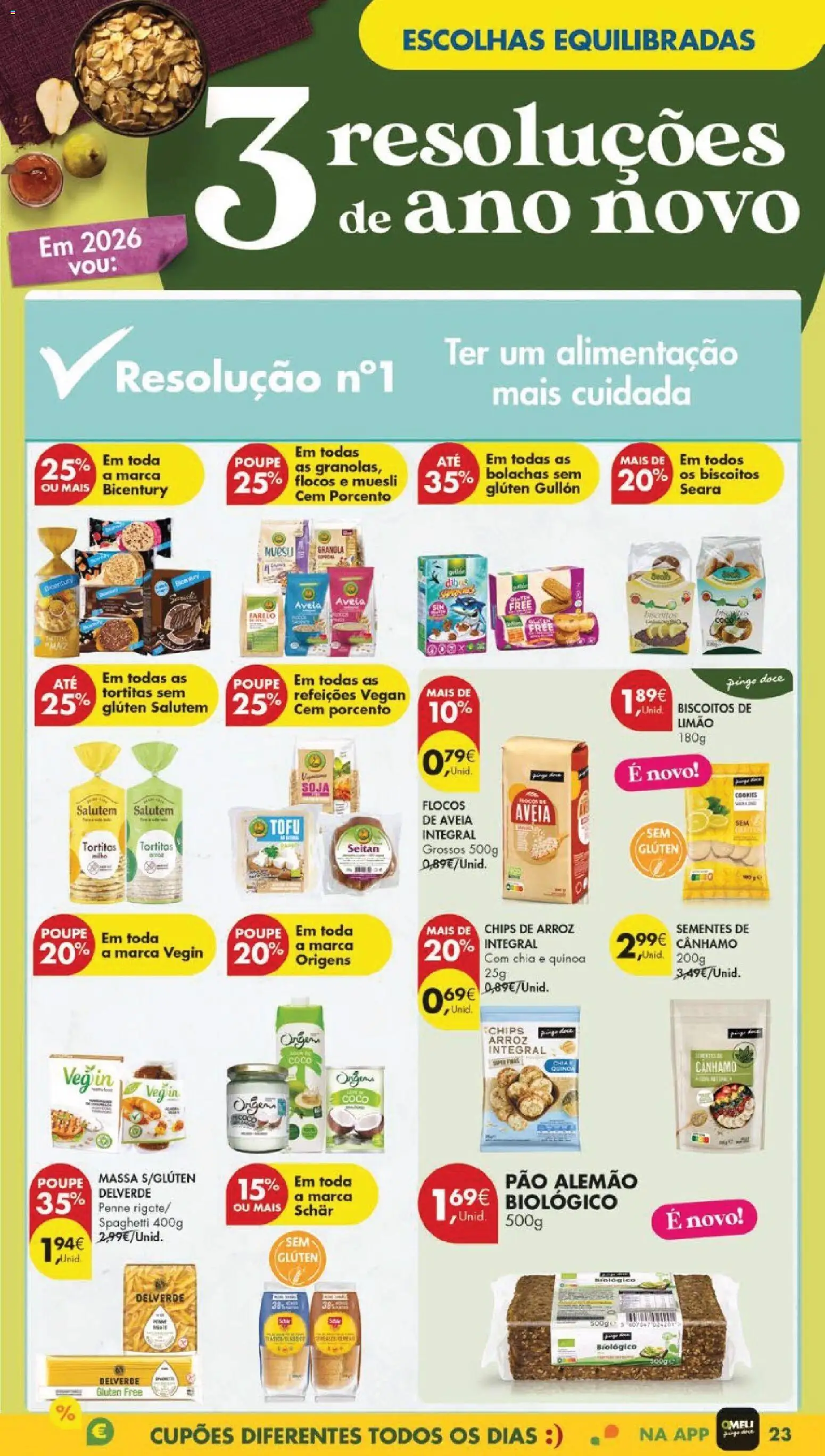 Pingo Doce folheto │ válido de 06.01.2026 | Página: 25 | Produtos: Soja, Quinoa, Pão, Flocos