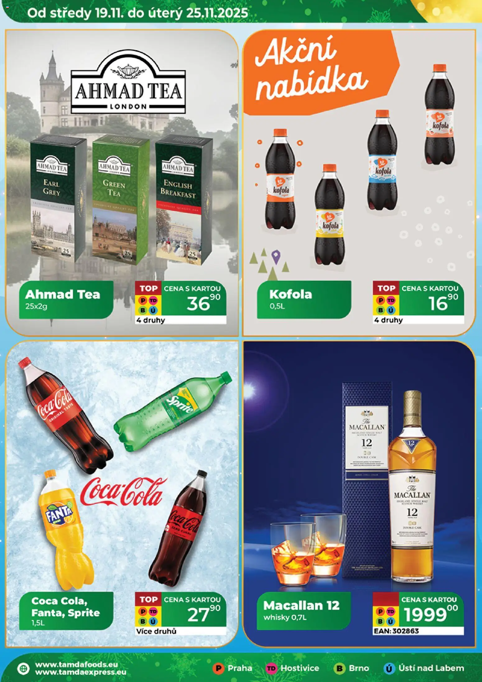 Tamda Foods leták od 26.11.2025 | Strana: 16 | Produkty: Fanta, Kofola, Sprite, Ahmad tea