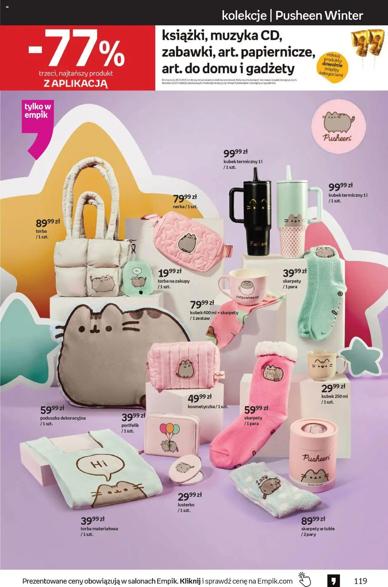 Empik promocje od 15.10.2025 | Strona: 119 | Produkty: Skarpety, Torba, Poduszka, Lego