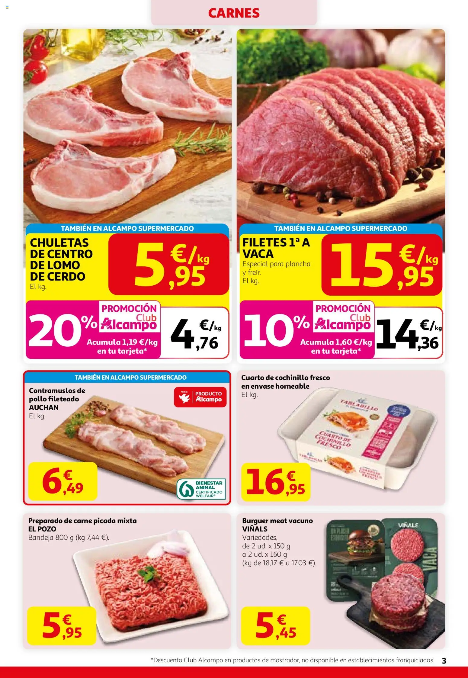 Alcampo -  HG Nacional Unificado │ válido desde el 29.01.2026 | Página: 3 | Productos: Cerdo, Plancha, Bandeja