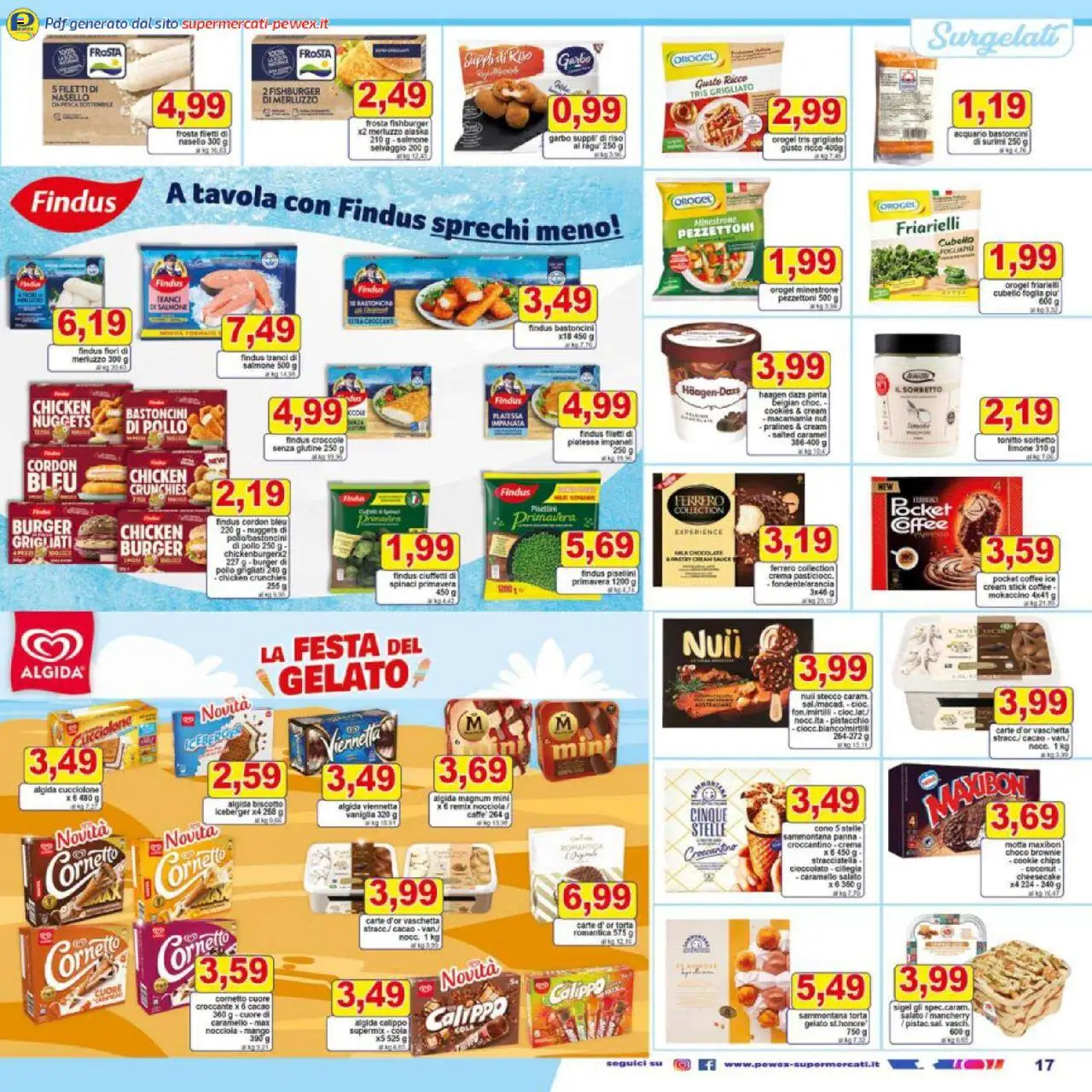 Volantino Pewex del 25.07.2025 | Pagina: 17 | Prodotti: Minestrone, Riso, Cornetto, Torta