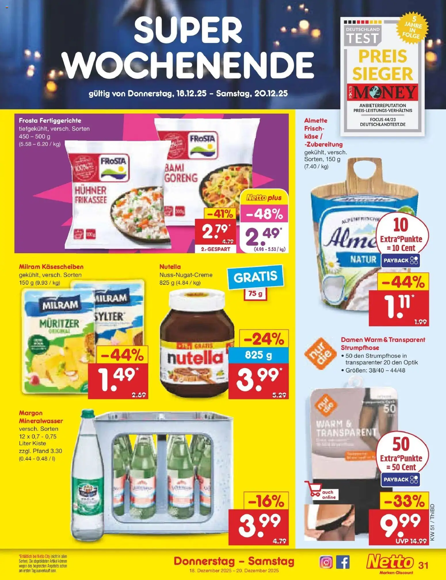 Netto Marken-Discount prospekt Thiendorf	 – gültig ab 15.12.2025 | Seite: 39 | Produkte: Almette, Nutella, Milram, Fertiggerichte
