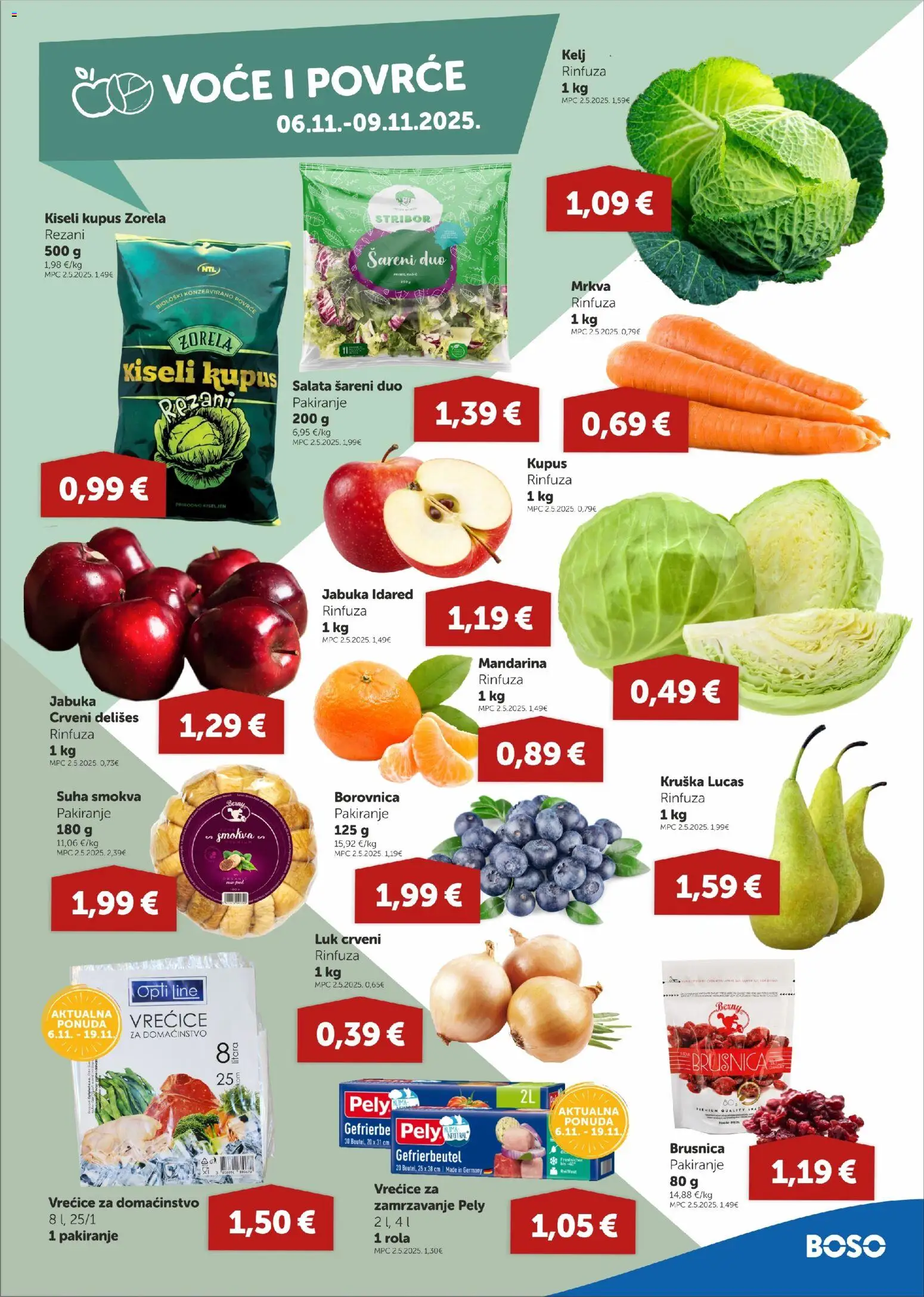 Boso katalog | vrijedi od 06.11.2025 | Stranica: 3 | Proizvodi: Kelj, Povrće, Voće, Kruška