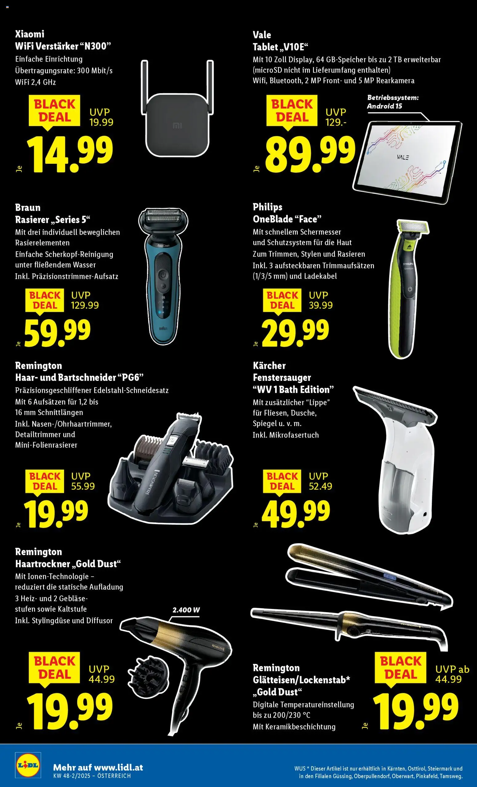 Lidl Flugblatt - Oberpullendorf, Güssing, Oberwart gültig ab 27.11.2025 | Seite: 26 | Produkte: Wasser, Tablet, Rasierer, Spiegel