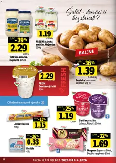 Fresh leták platný od 26.03.2026 | Strana: 16 | Produkty: Lístkové cesto, Magnum, Zemiaky, Tatárska omáčka