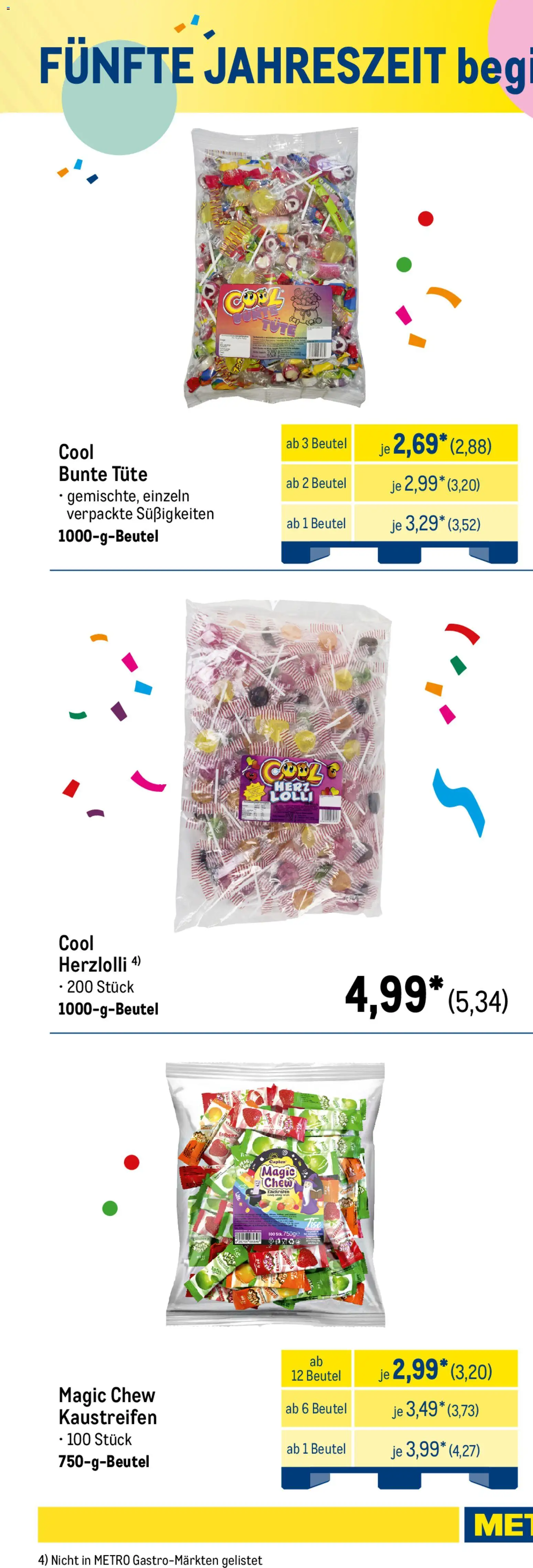 Metro Wurfmaterial Karneval – gültig ab 01.10.2025 | Seite: 8 | Produkte: Milch, Waffeln