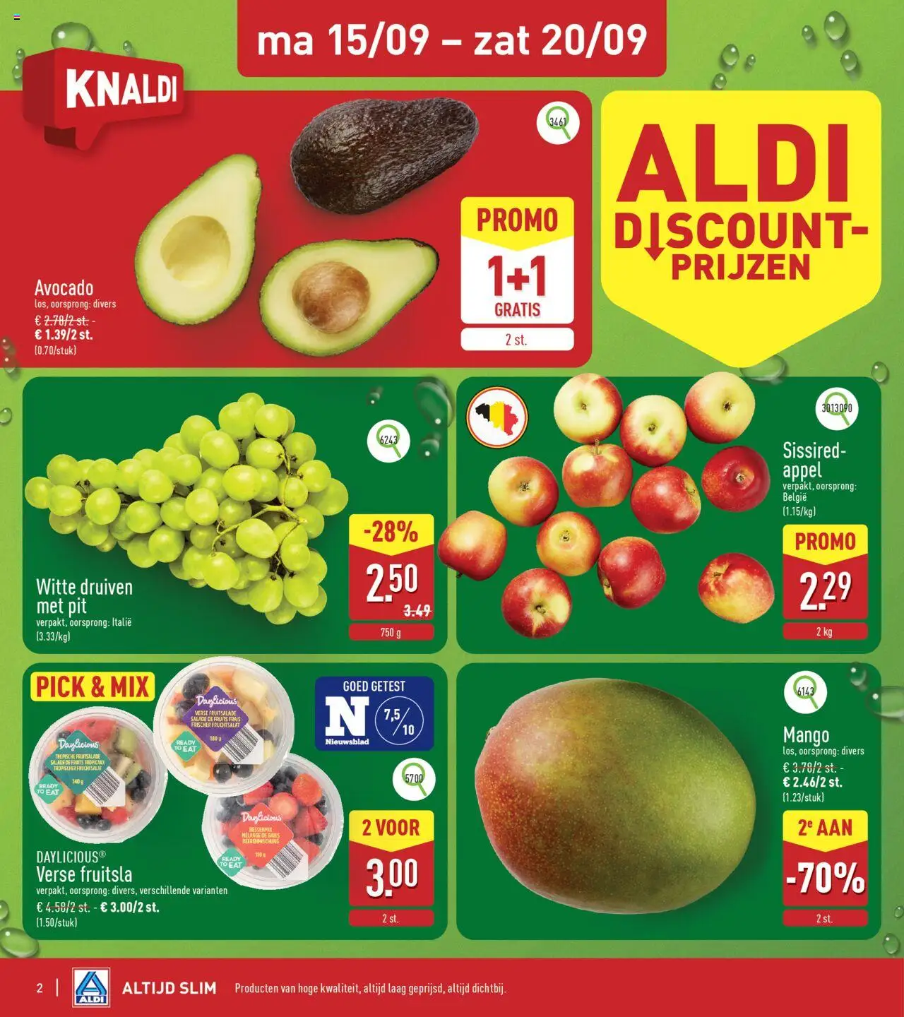  | Pagina: 2 | Producten: Salade, Mango, Druiven, Avocado
