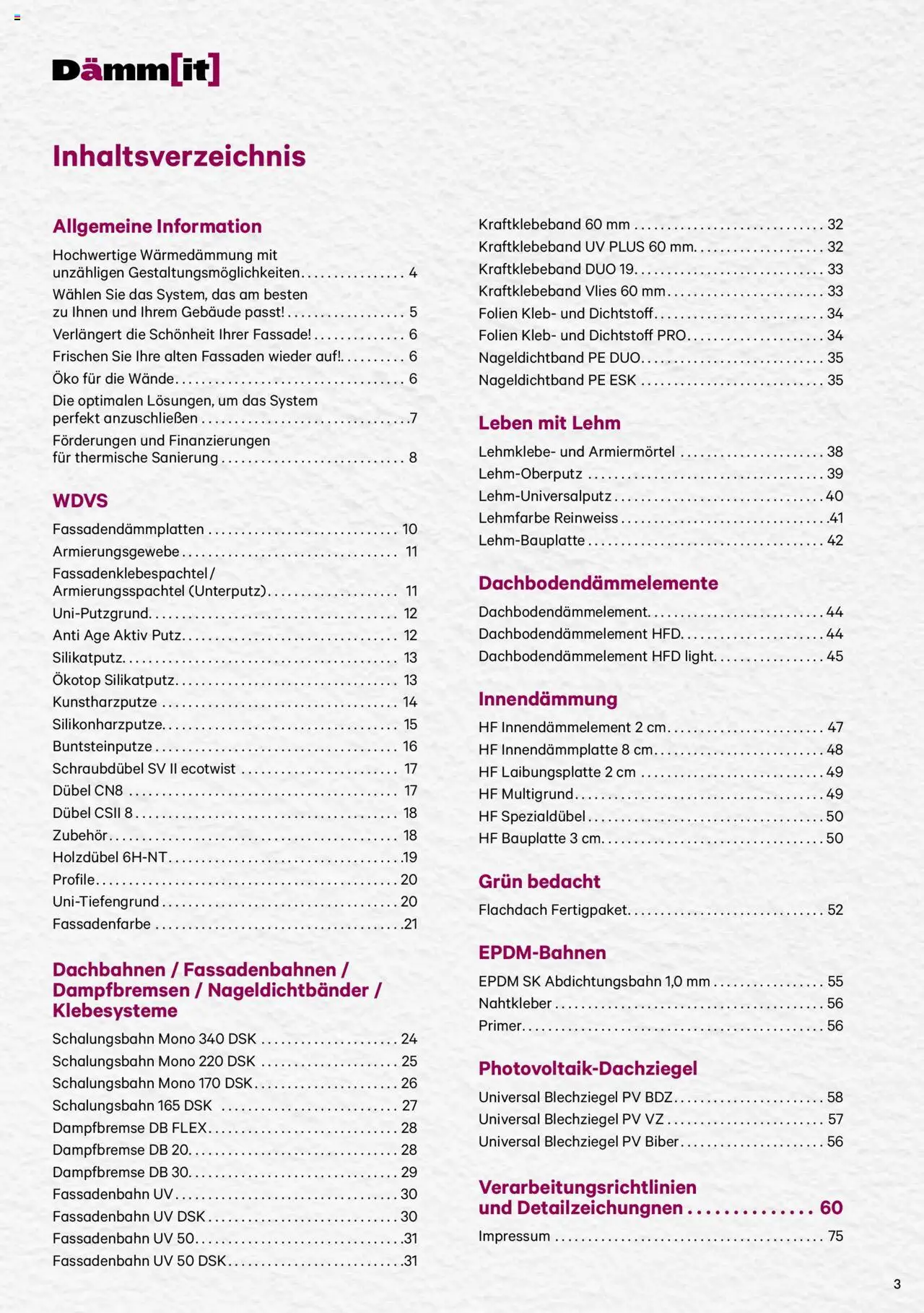 Lagerhaus Dämm[it] Katalog 2025 gültig ab 08.01.2025 | Seite: 3