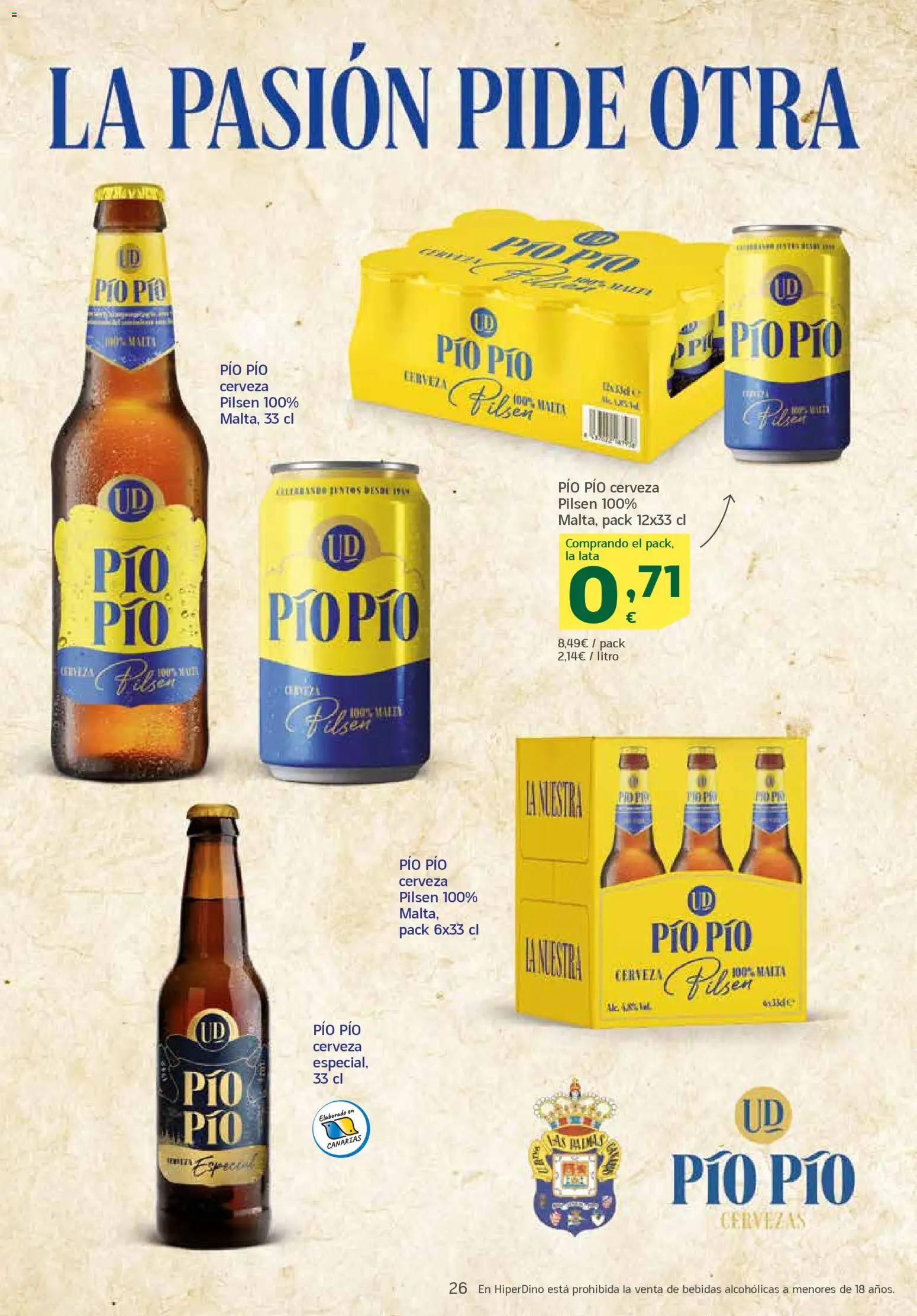 HiperDino folleto │ válido desde el 25.11.2025 | Página: 26 | Productos: Cerveza