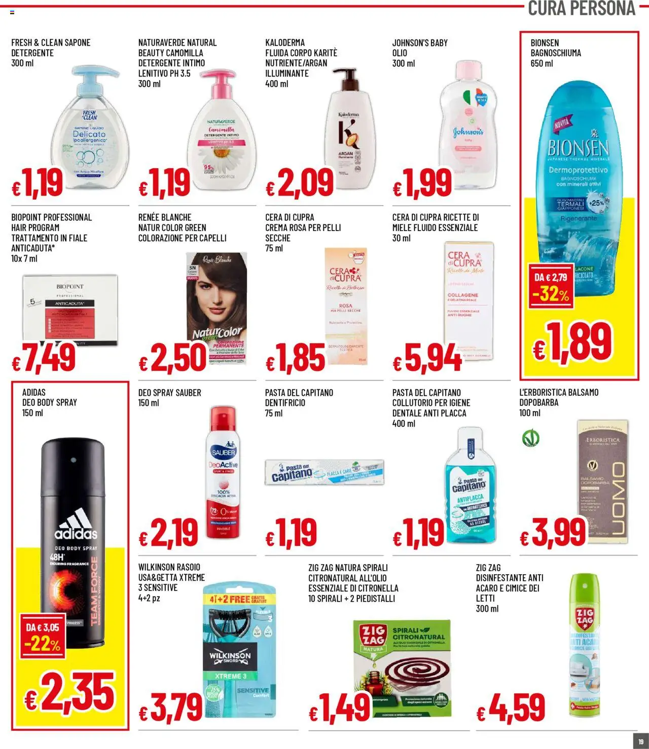 Volantino Galassia del 11.08.2025 | Pagina: 19 | Prodotti: Dopobarba, Collutorio, Detergente intimo, Intimo