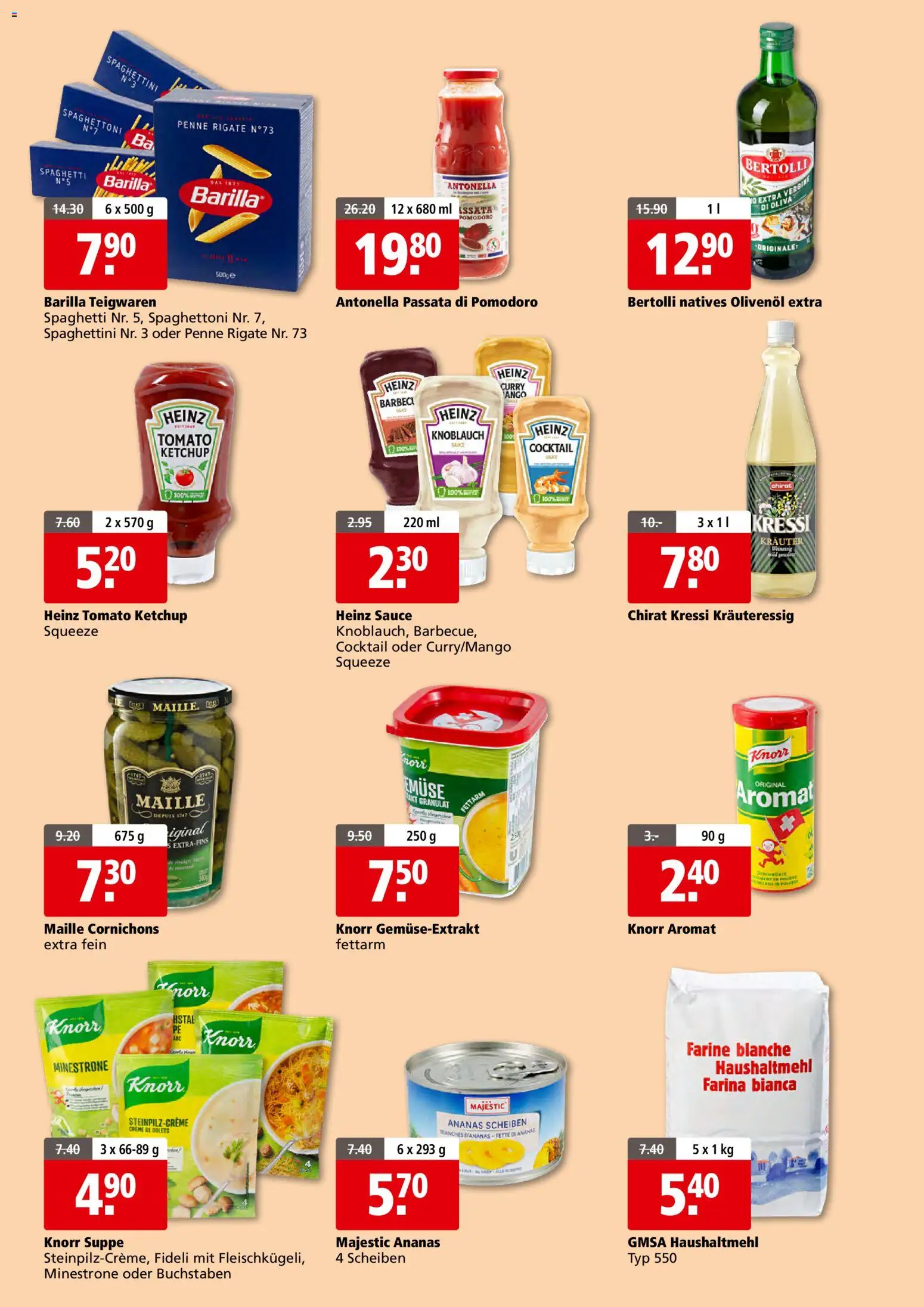 Aligro Aktionen Fleischfestival Schlieren, Gossau SG, Frauenfeld, Rapperswil-Jona, Sargans, Bern, Brüttisellen, Pratteln, Emmen, Spreitenbach – gültig ab 23.02.2026 | Seite: 13 | Produkte: Barilla, Teigwaren, Ananas, Knoblauch