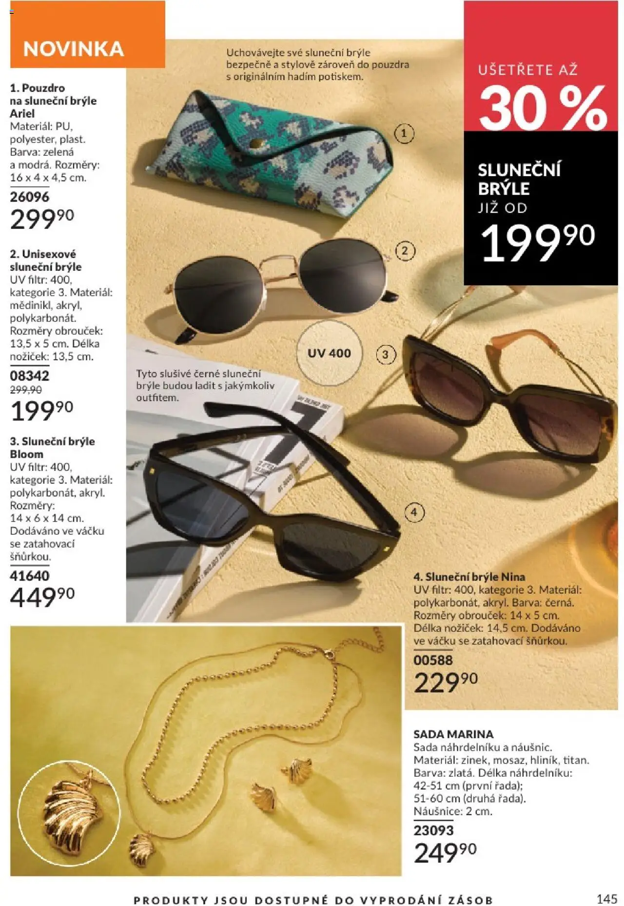 Avon katalog 6/2025 od 01.06.2025 | Strana: 145 | Produkty: Brýle, Pouzdro, Naušnice, Sluneční brýle
