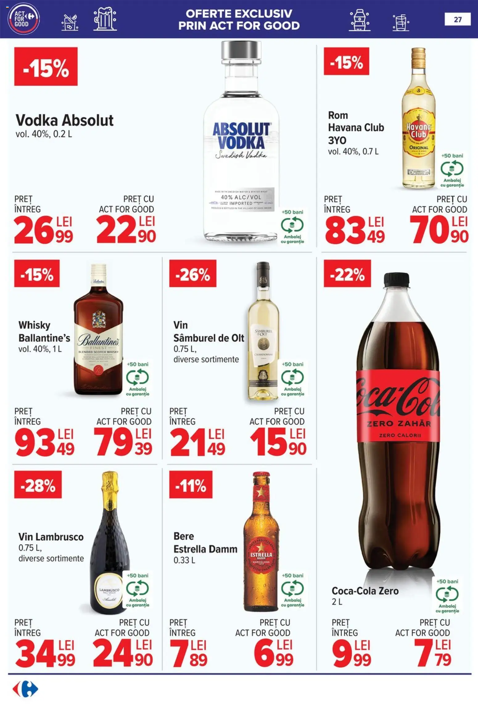 Noul catalog Carrefour – valabil de la 25.02.2026 | Pagină: 28 | Produse: Vin, Bere, Vodka, Zahăr