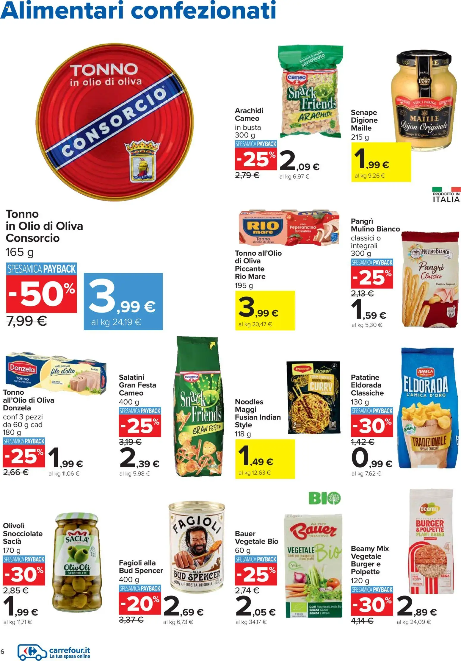 Volantino Carrefour del 30.10.2025 | Pagina: 6 | Prodotti: Olio, Peperoncino, Tonno, Olio di Oliva