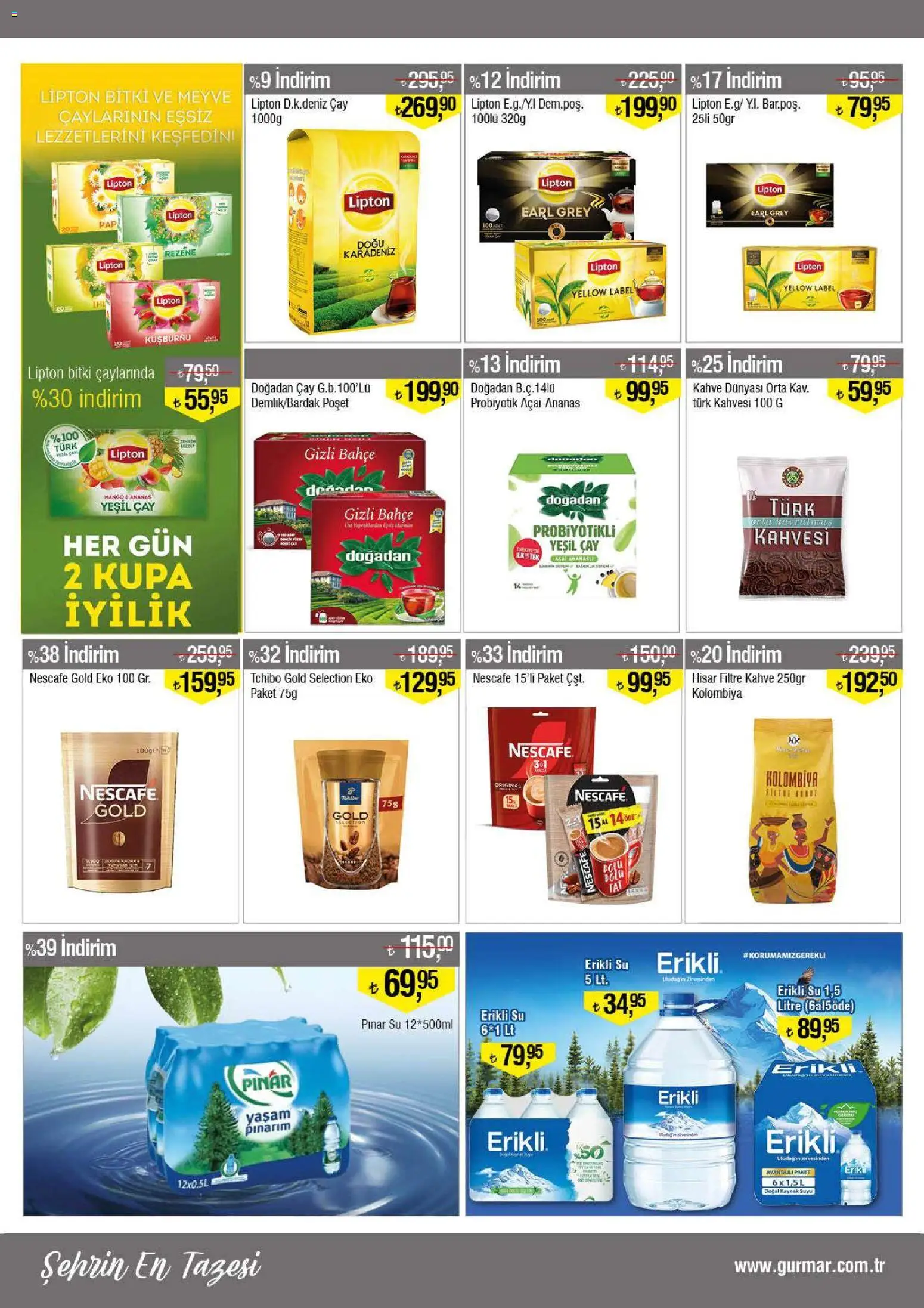 Gürmar - Katalog - 01.11.2025 tarihinden itibaren geçerlidir | Sayfa: 9 | Ürünler: Kahve, Çay, Mango, Kuşburnu