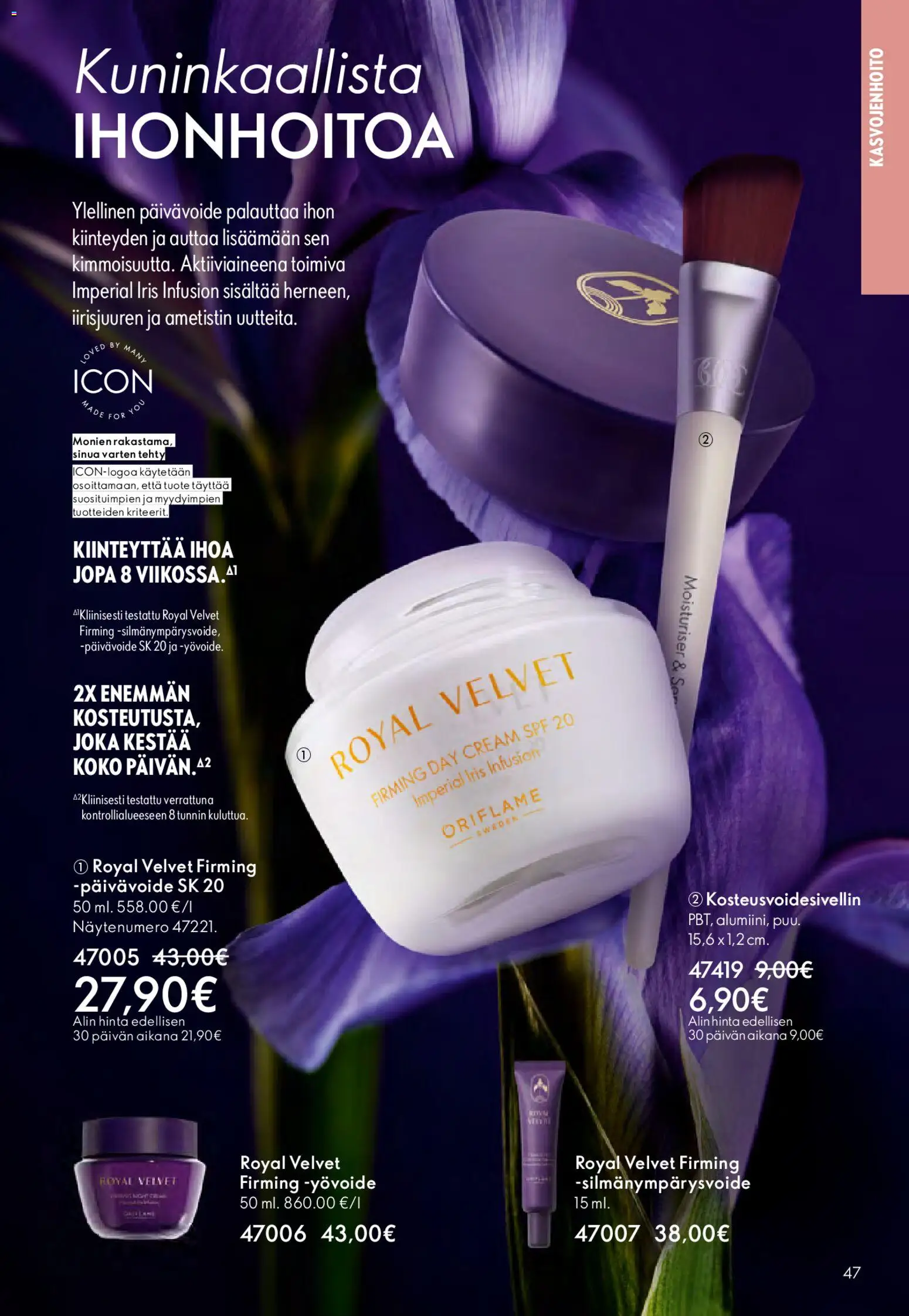 Oriflame - Esite 05 – voimassa 01.04.2026 alkaen | Sivu: 47 | Tuotteet: Yövoide, Silmänympärysvoide