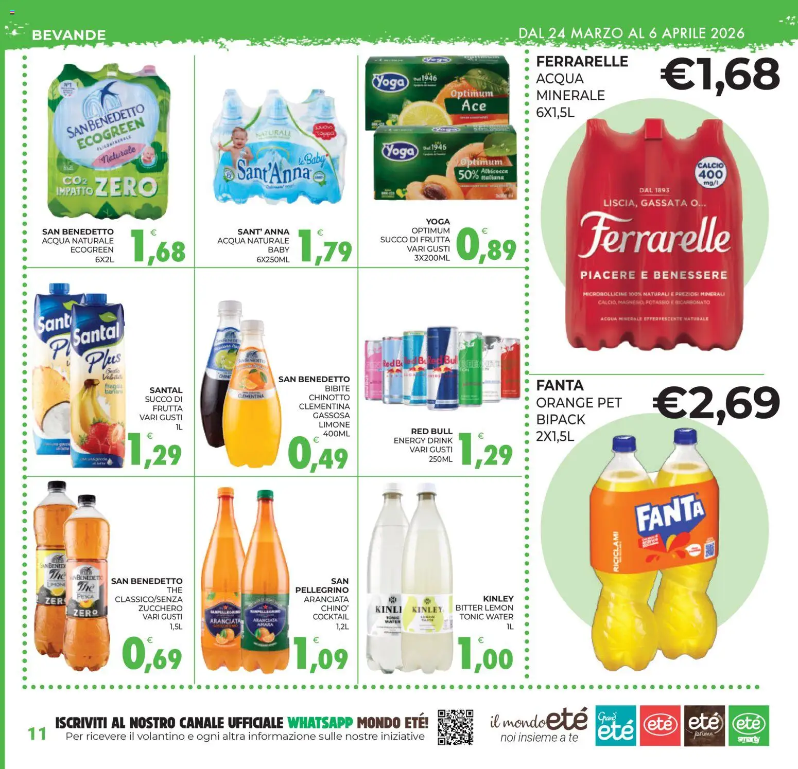 Volantino Eté del 24.03.2026 | Pagina: 11 | Prodotti: Zucchero, Limone, Fanta, Acqua minerale