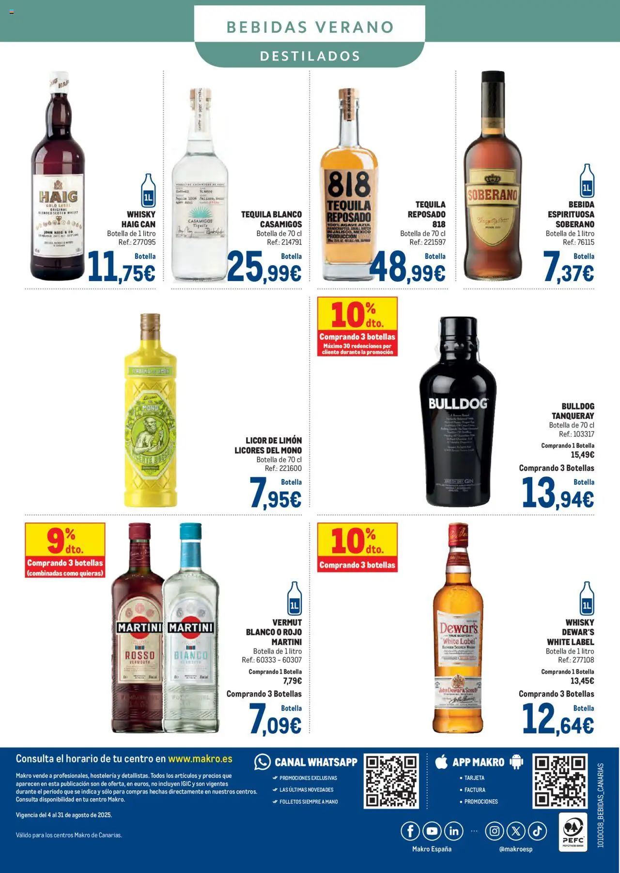 Makro - Bebidas Especial Verano Canarias │ válido desde el 04.08.2025 | Página: 32 | Productos: Licor, Whisky