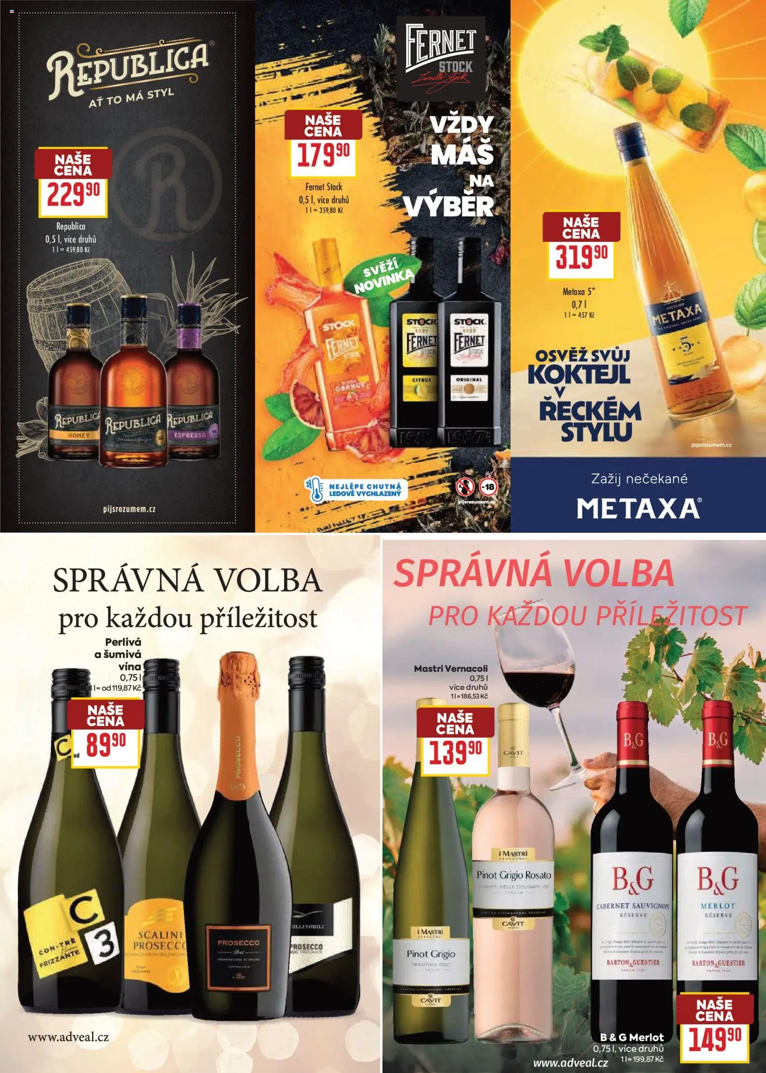 Billa leták - Vaše oblíbené značky od 25.02.2026 | Strana: 18 | Produkty: Frizzante, Metaxa, Republica, Pinot Grigio
