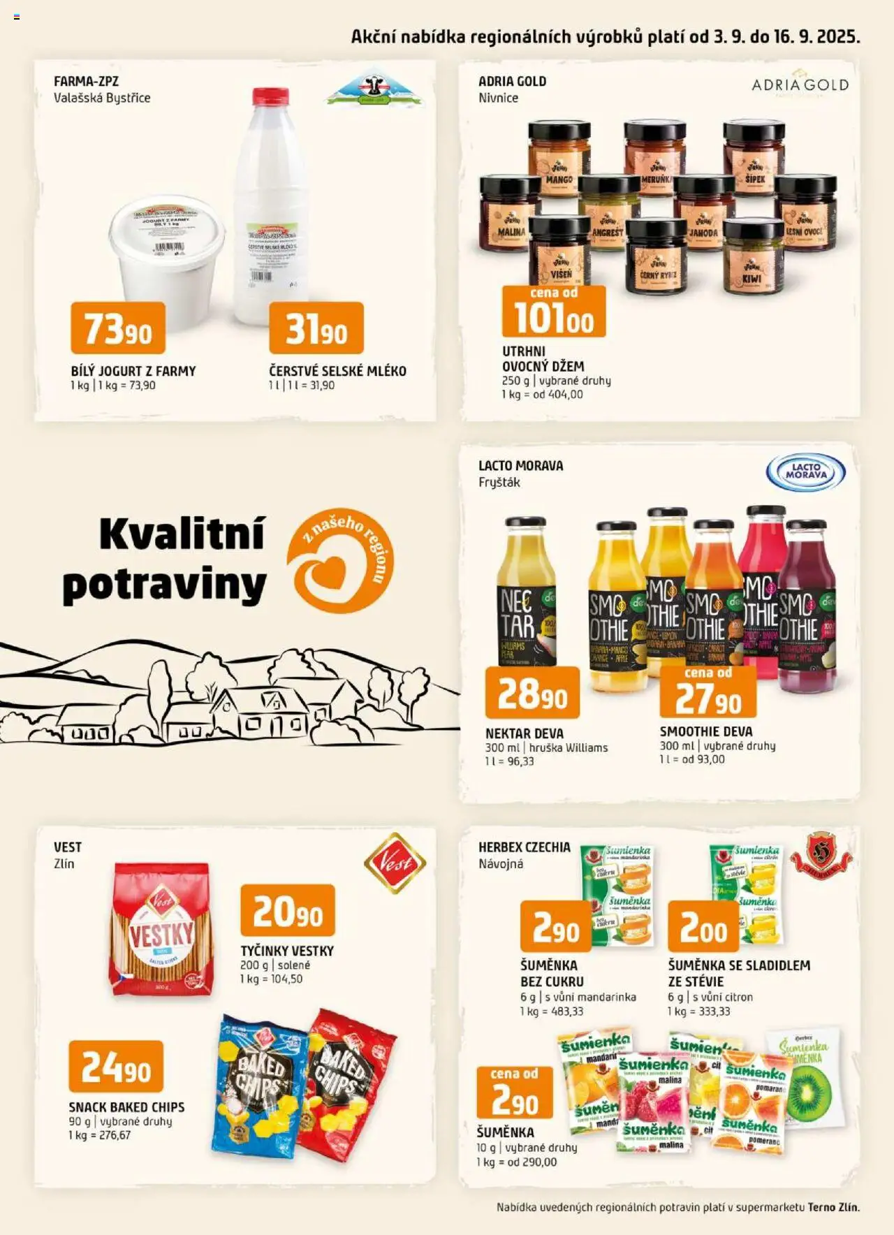 Terno leták - Tábor od 03.09.2025 | Strana: 16 | Produkty: Džem, Kiwi, Tyčinky, Potraviny