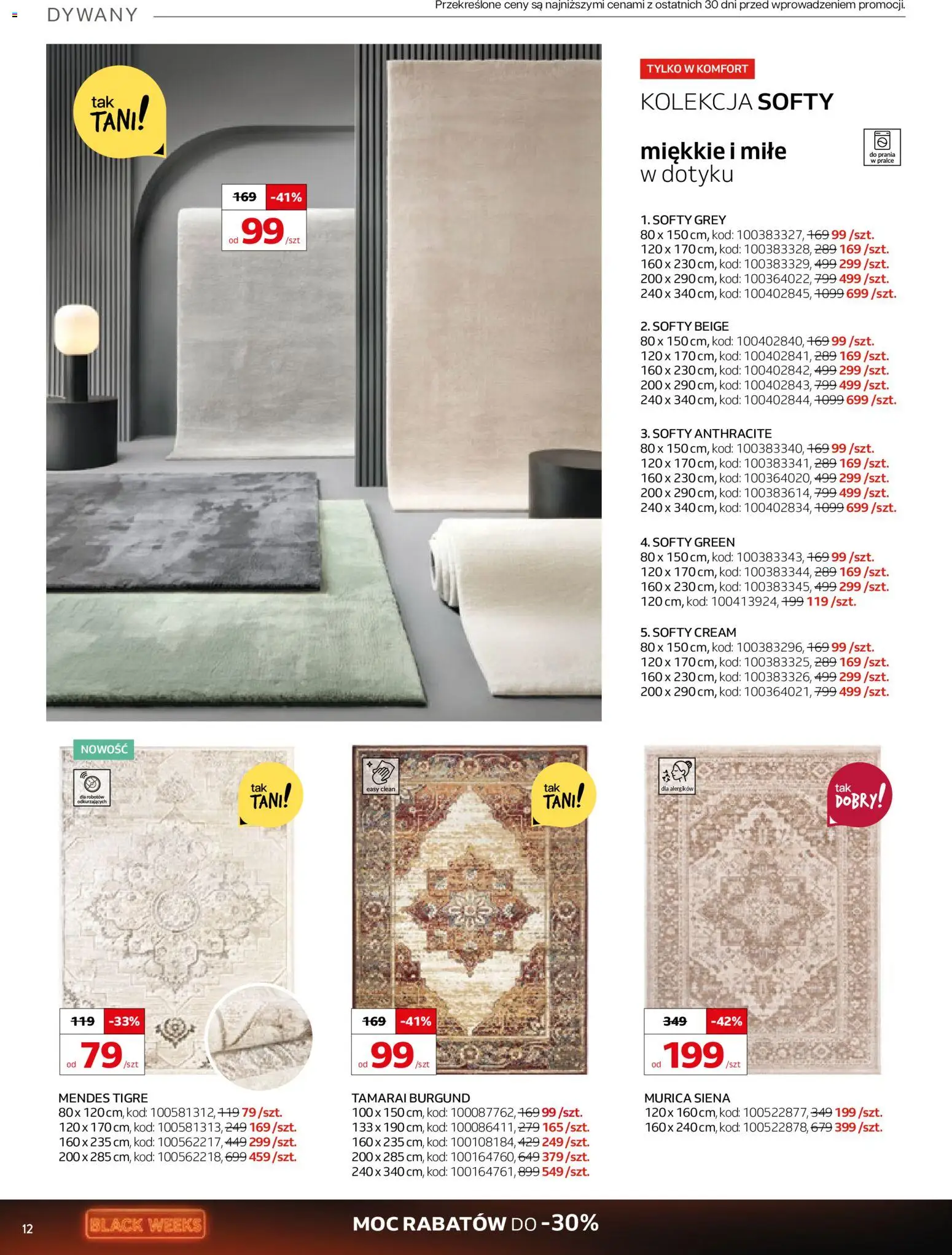Komfort Black Friday od 29.10.2025 | Strona: 12 | Produkty: Dywany