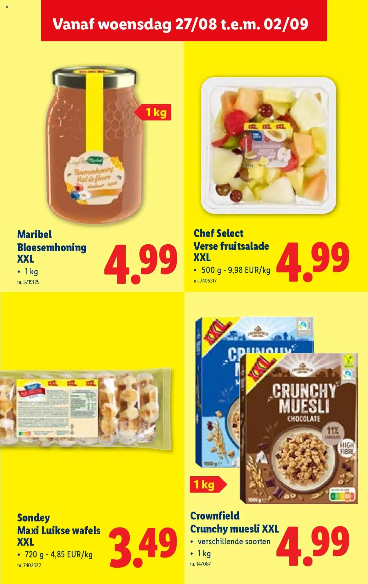  | Pagina: 30 | Producten: Muesli, Wafels, Fruit