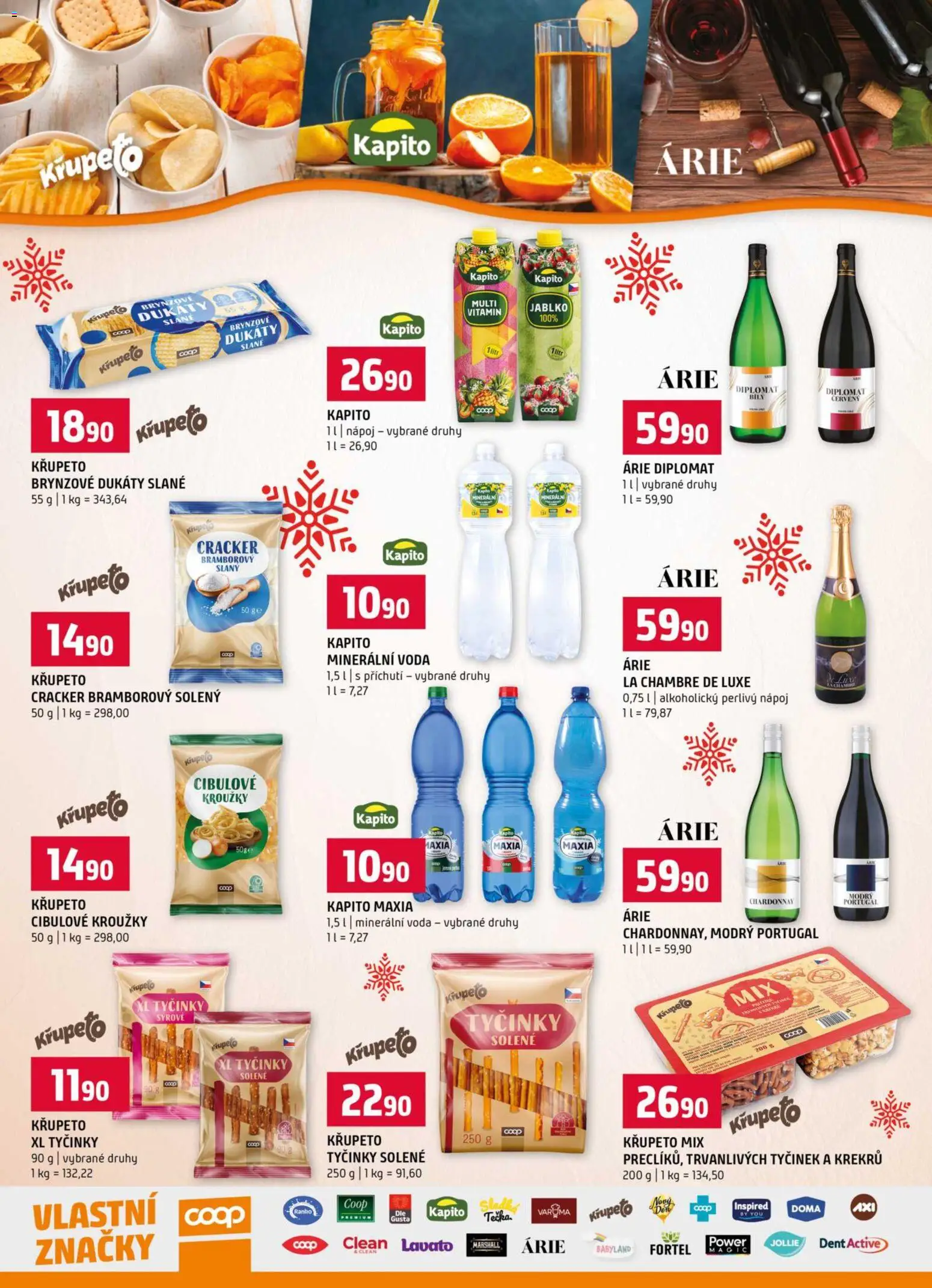 Terno leták - Zlín  od 17.12.2025 | Strana: 18 | Produkty: Voda, Cibulové kroužky, Sýrové tyčinky, Minerální voda