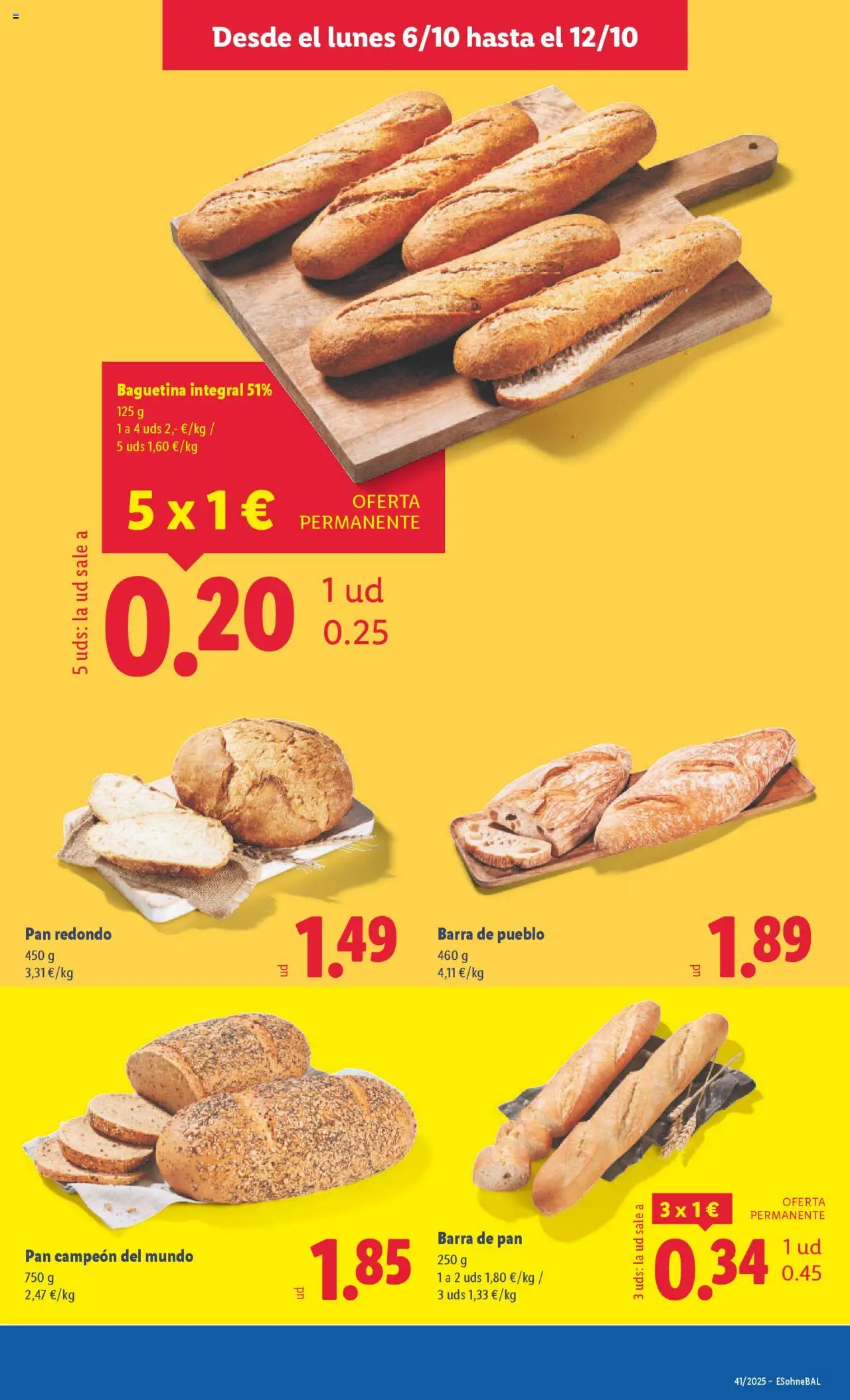 Lidl catálogo MAD │ válido desde el 06.10.2025 | Página: 15 | Productos: Pan