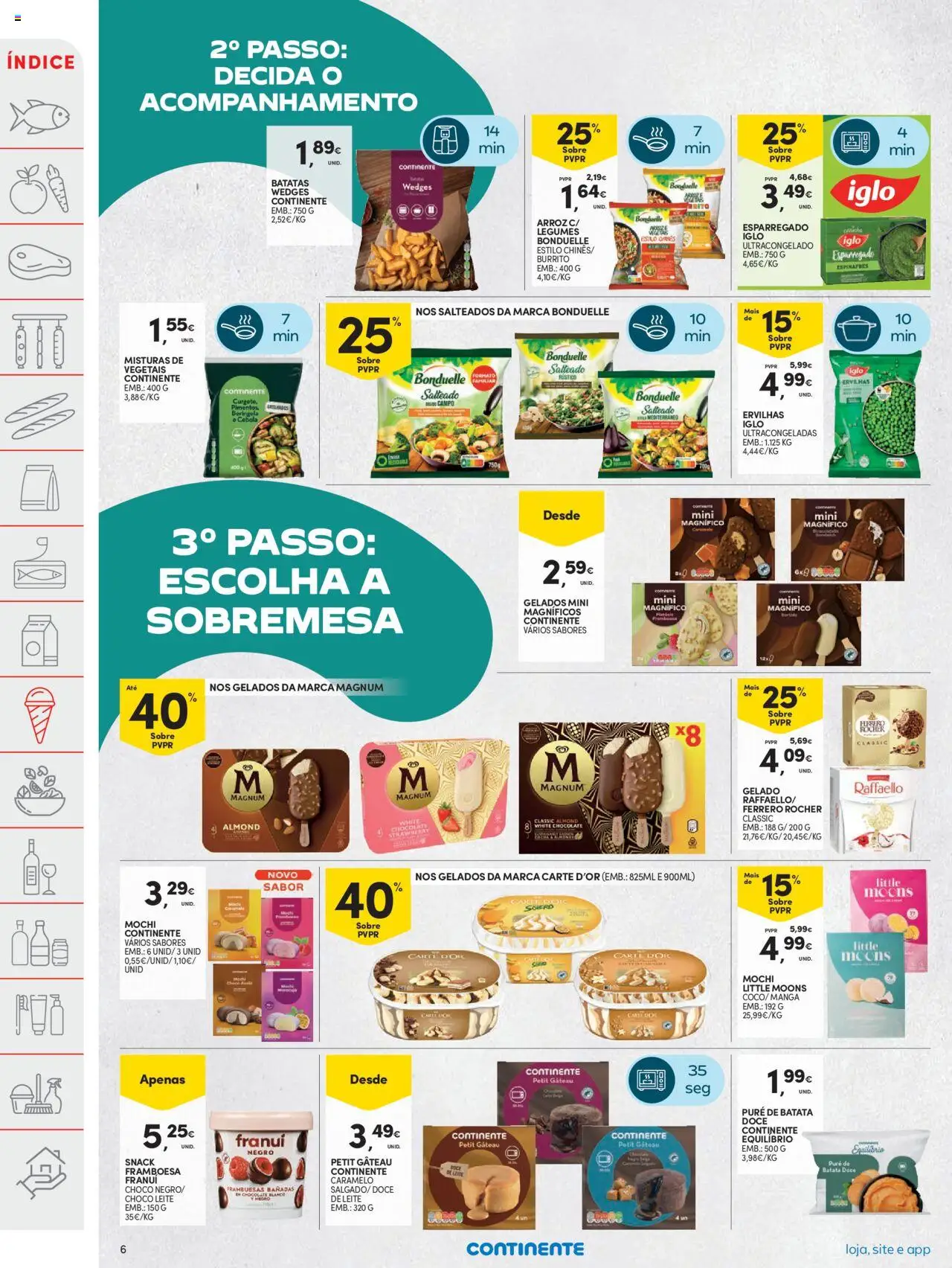 Continente folheto │ válido de 16.09.2025 | Página: 6 | Produtos: Batata, Cebola, Gelado, Leite