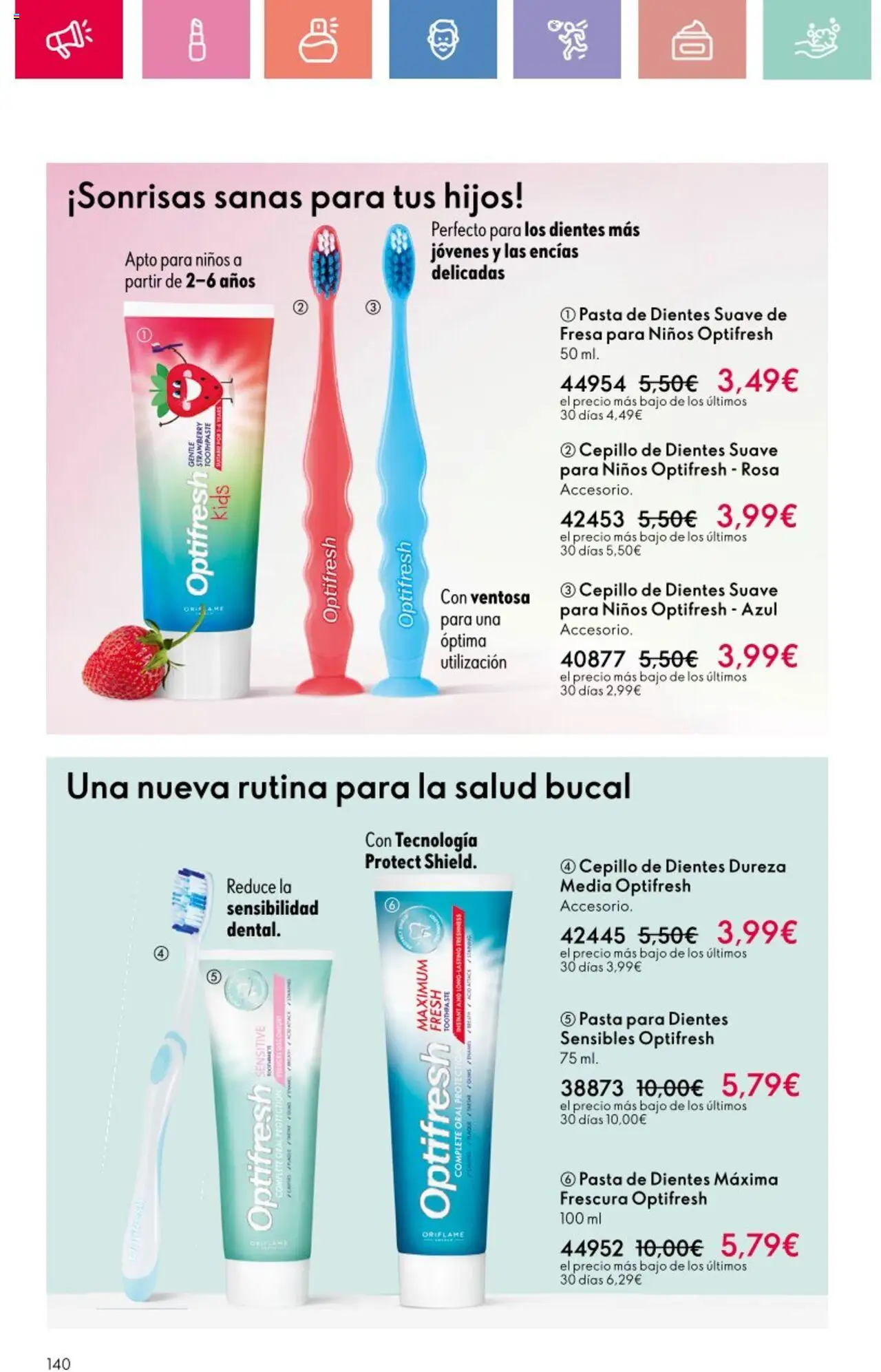 Oriflame - Catálogo Campaña 9 │ válido desde el 22.06.2025 | Página: 140 | Productos: Cepillo, Cepillo de dientes, Pasta, Δαμάσκηνο