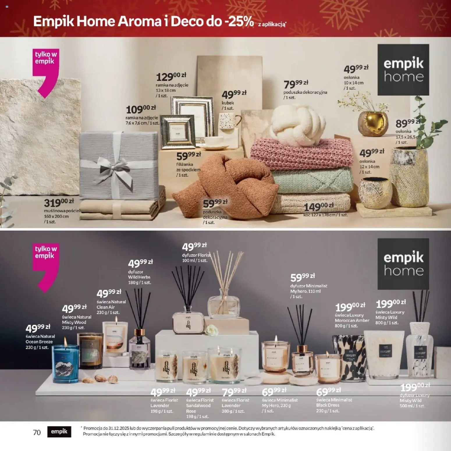 Empik promocje - Witaj w klubie znajdujących trafione prezenty dla każdego od 10.12.2025 | Strona: 70 | Produkty: Pościel, Poduszka, Koc, Ramka