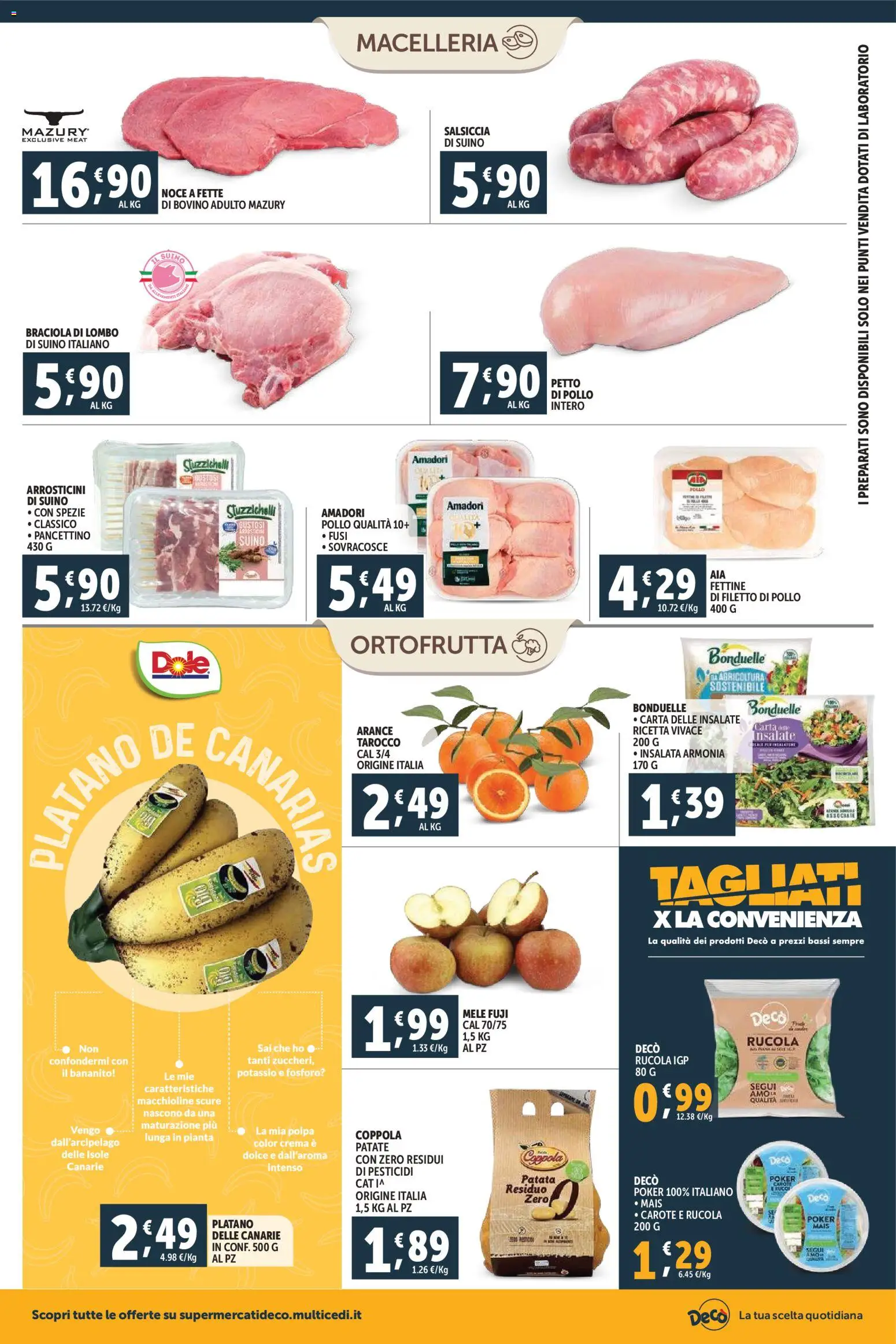 Volantino Decò del 06.03.2026 | Pagina: 4 | Prodotti: Bovino, Crema, Insalata, Arrosticini