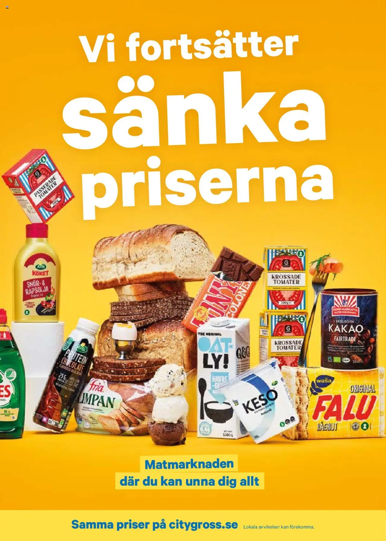 City Gross reklamblad aktuell från 22.09.2025 | Sida: 6 | Produkter: Smör, Rapsolja, Tomater, Keso