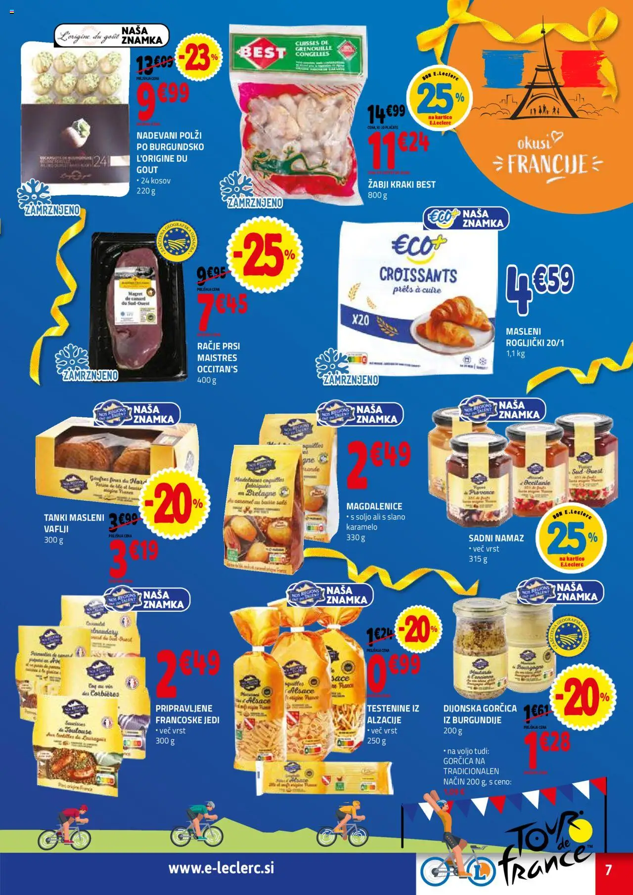 E.leclerc katalog │ velja od 02.07.2025 | Stran: 7 | Izdelki: Rogljički, Vaflji, Namaz, Gorčica