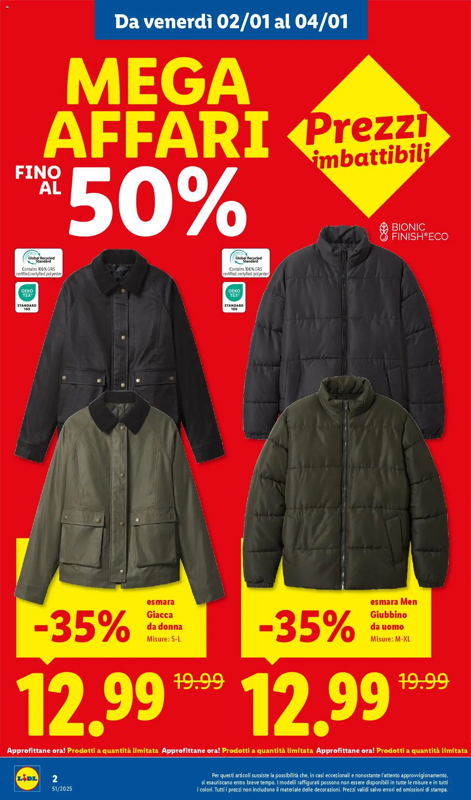 Volantino Lidl del 02.01.2026 | Pagina: 2 | Prodotti: Giacca