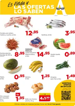Alimerka - Fin de semana │ válido desde el 14.08.2025 | Página: 2 | Productos: Jamón, Sandía, Bandeja, Gamba