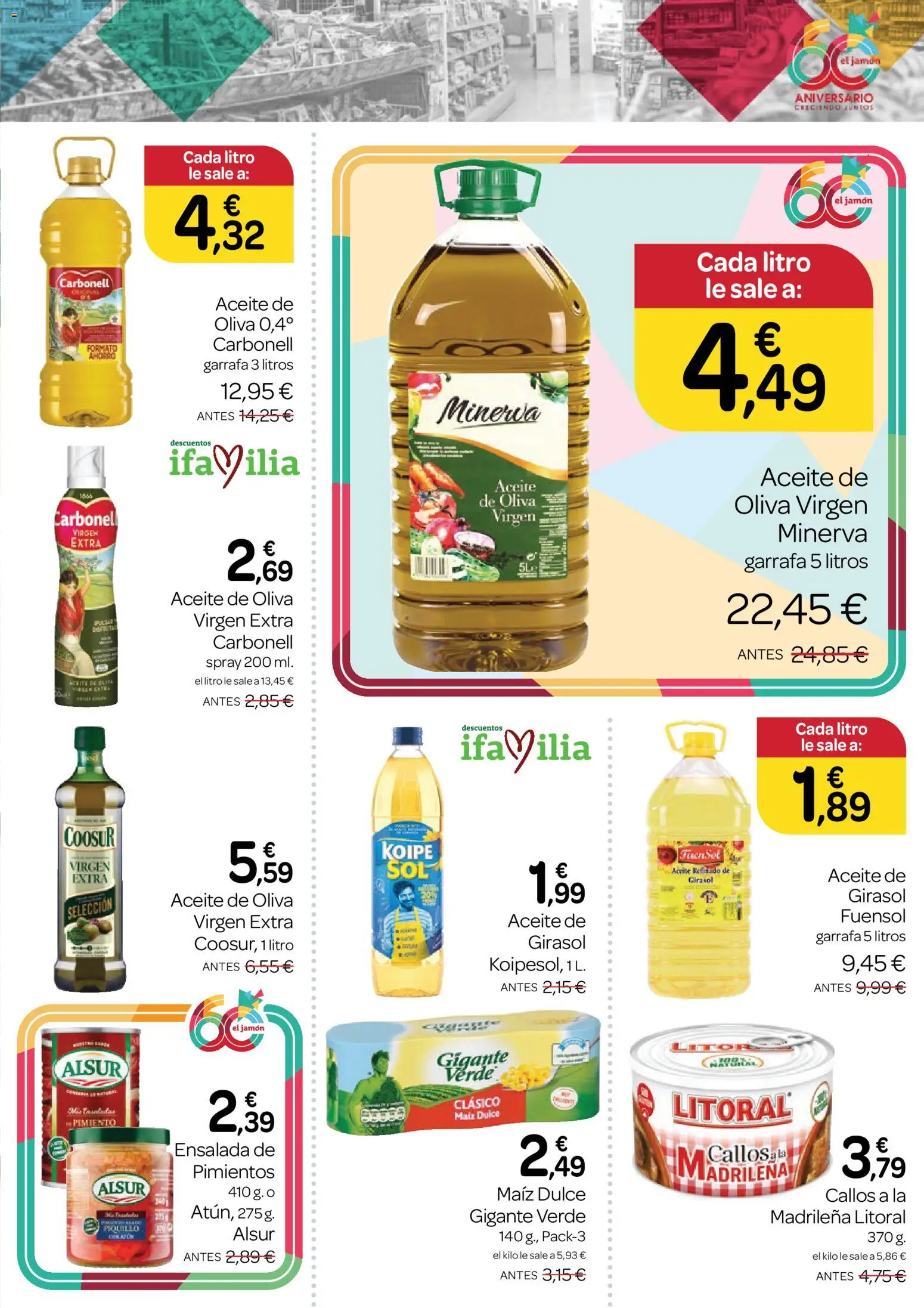 Supermercados El Jamón folleto │ válido desde el 26.03.2026 | Página: 5 | Productos: Jamón, Κάδος απορρυμάτων, Aceite de oliva, Aceite de girasol