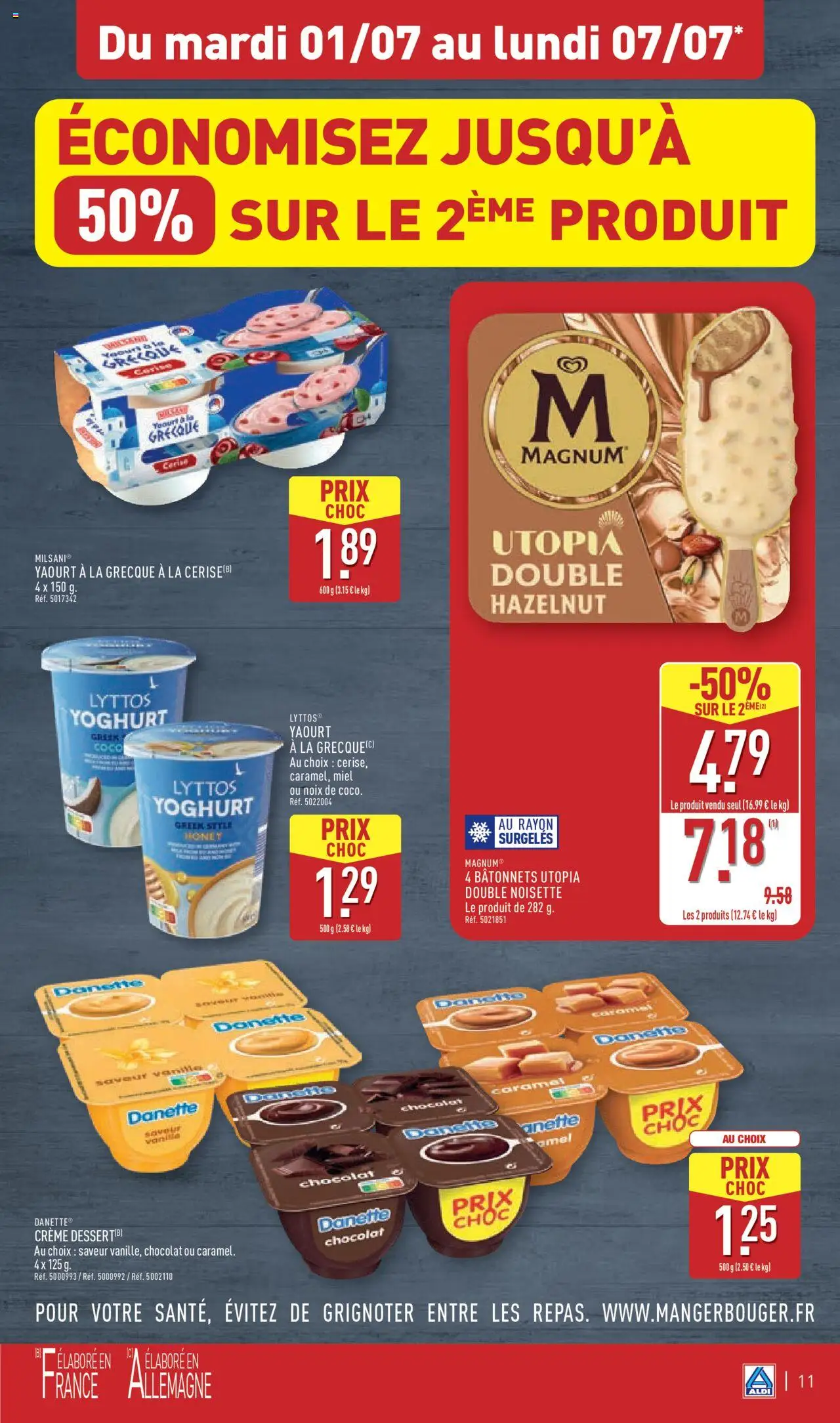  | Page: 14 | Produits: Noisette, Yaourt à La Grecque, Miel, Chocolat