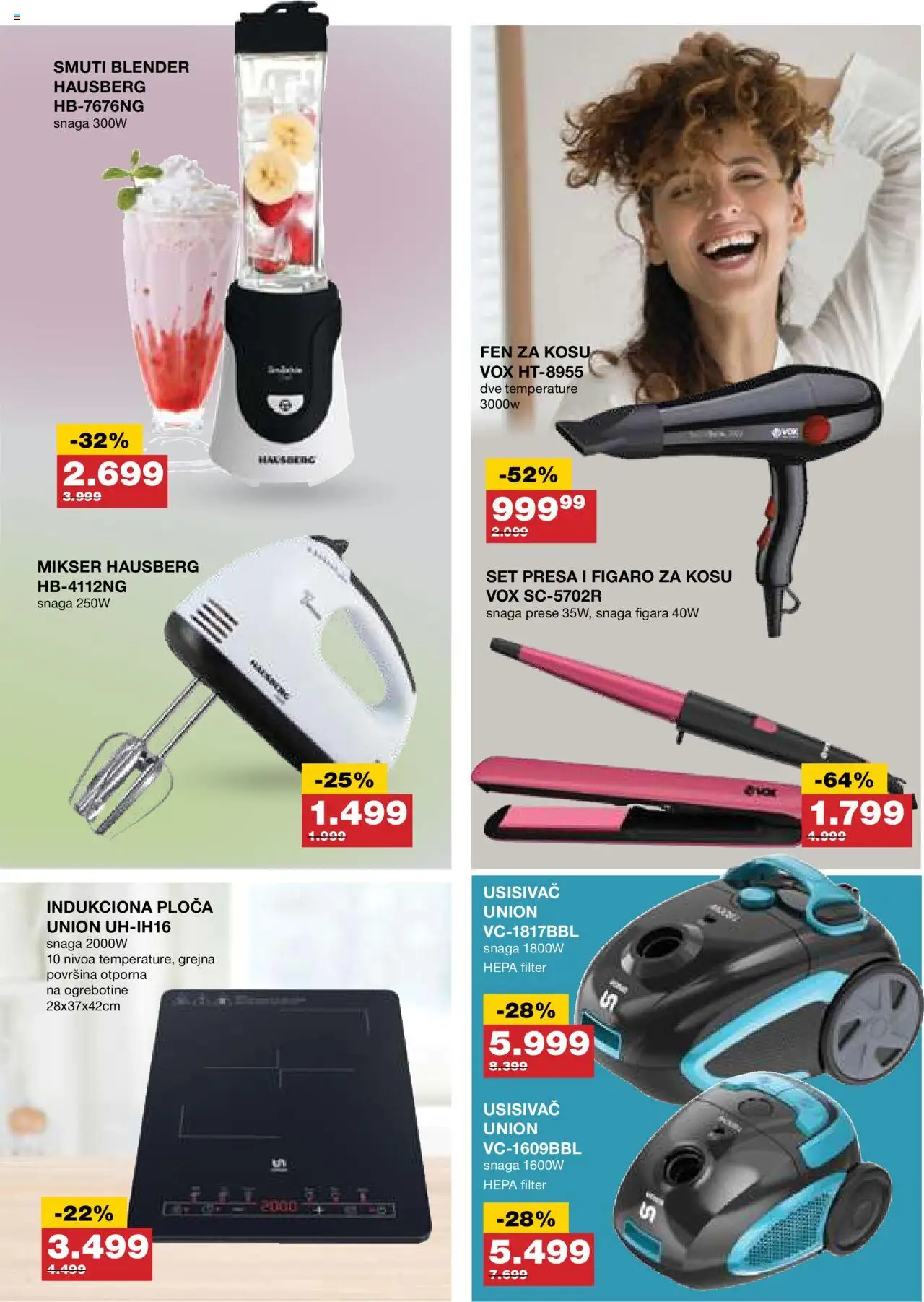 Idea katalog - važi od 05.06.2025 | Strana: 5 | Proizvode: Mikser, Figaro za kosu, Fen, Blender