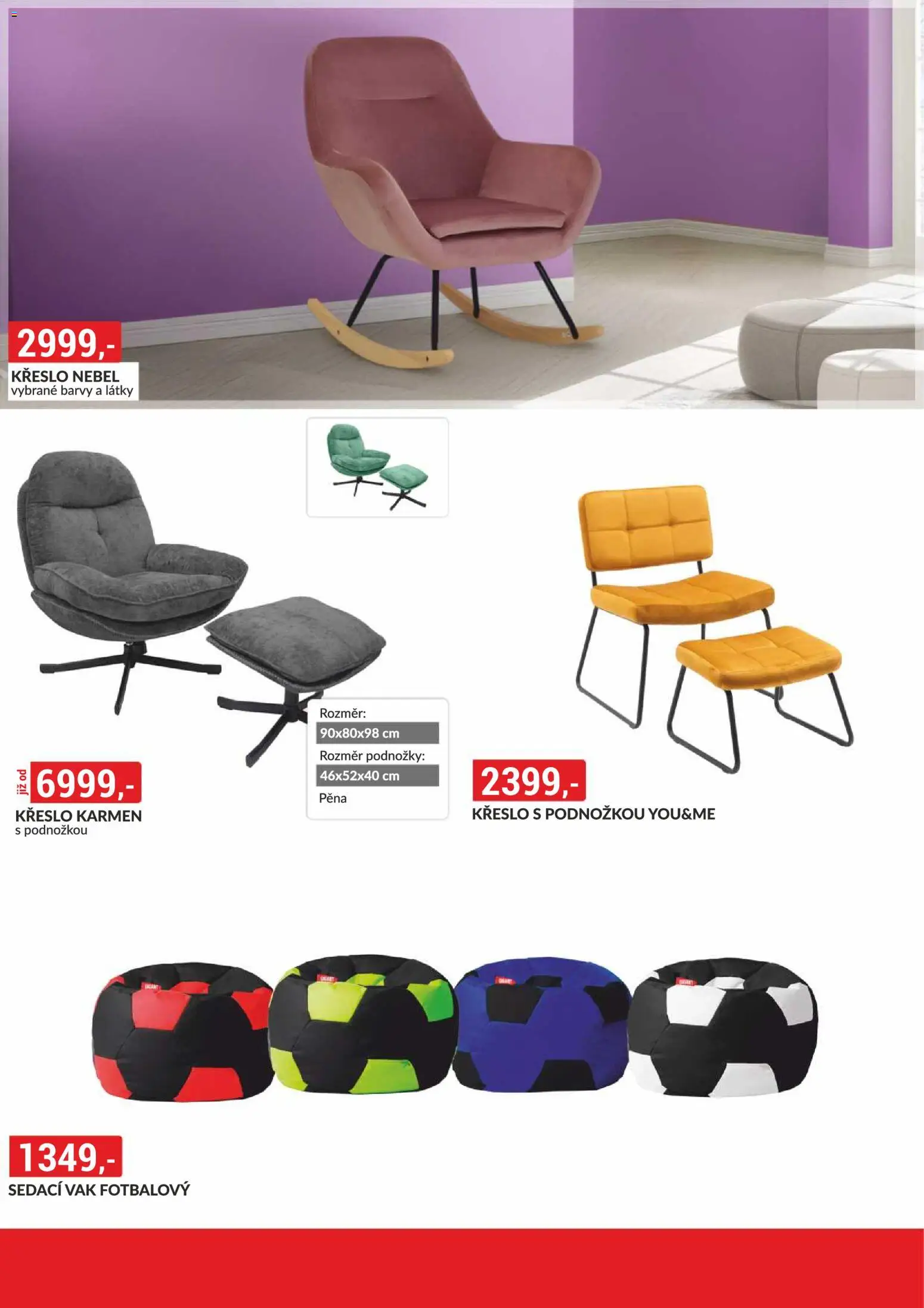 BAUMAX leták - Bydlení na míru podle vašeho stylu od 01.02.2026 | Strana: 43 | Produkty: Sedací vak, Křeslo, Barvy